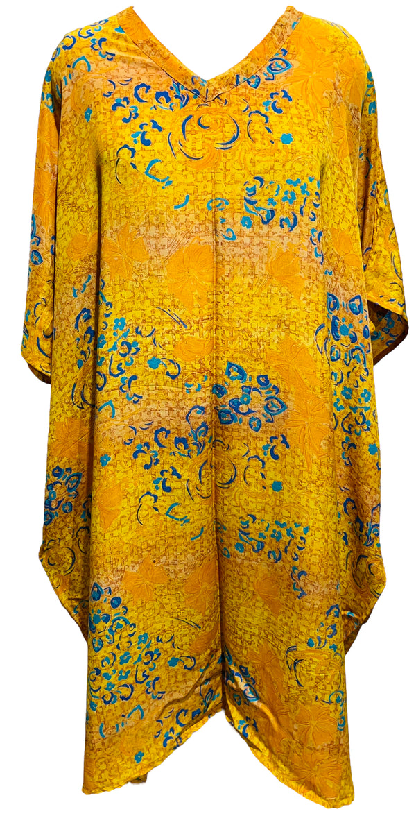 PRC3745 Nirvana Pure Silk Midi Length Kaftan