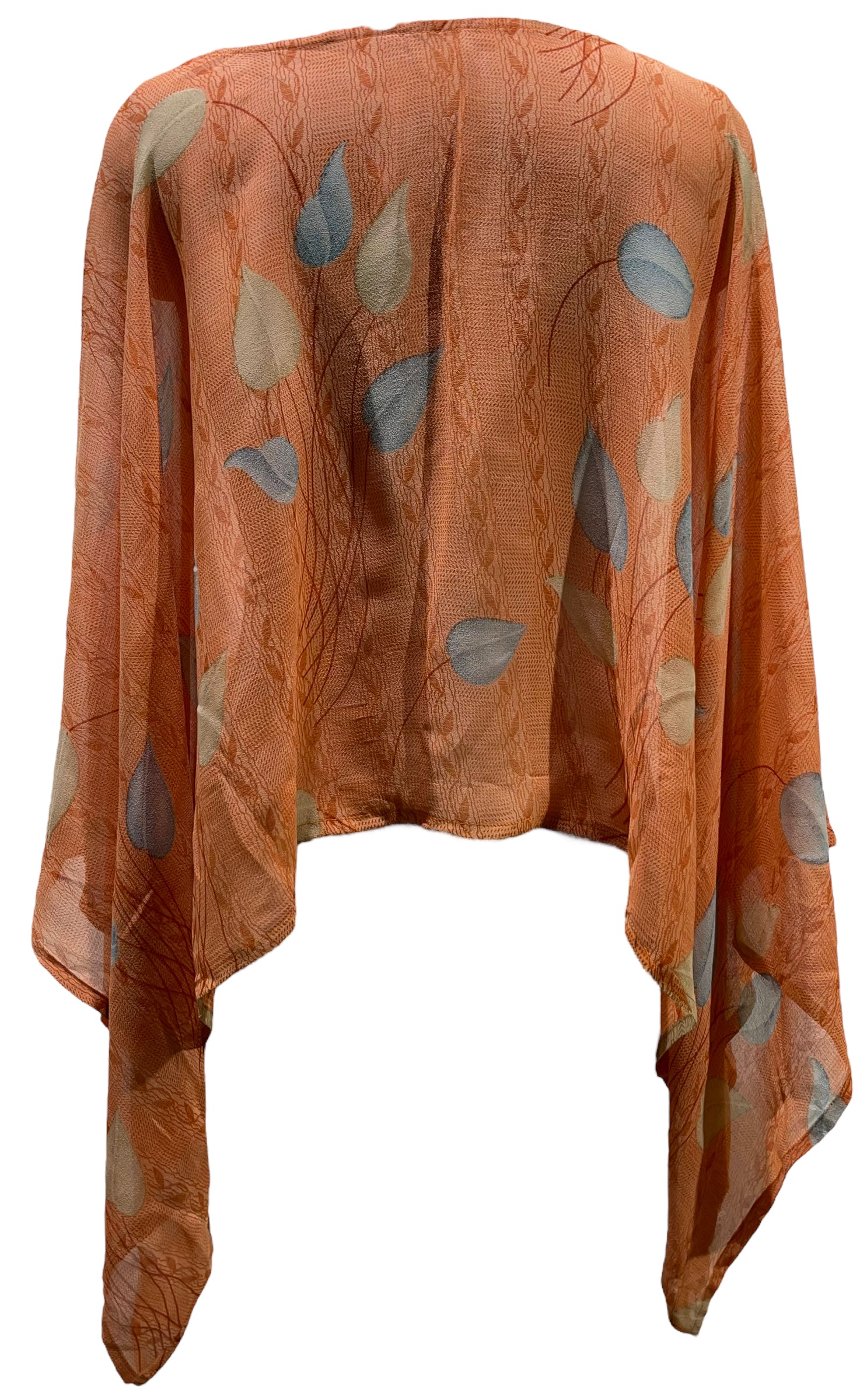 PRG4949  Sheer Avatar Pure Silk Kimono-Sleeved Top