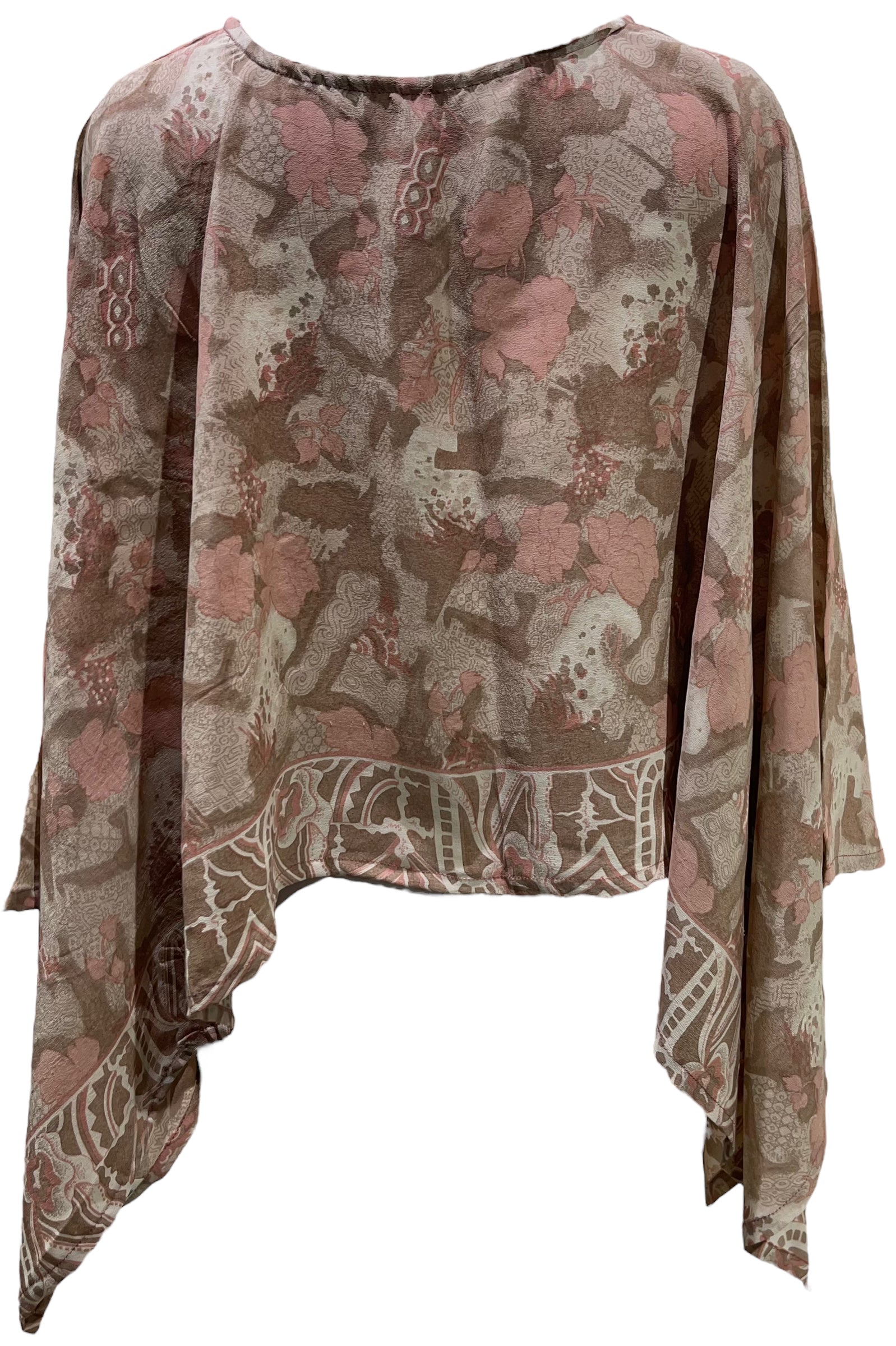 PRC5636 Avatar Pure Silk Capelet Poncho