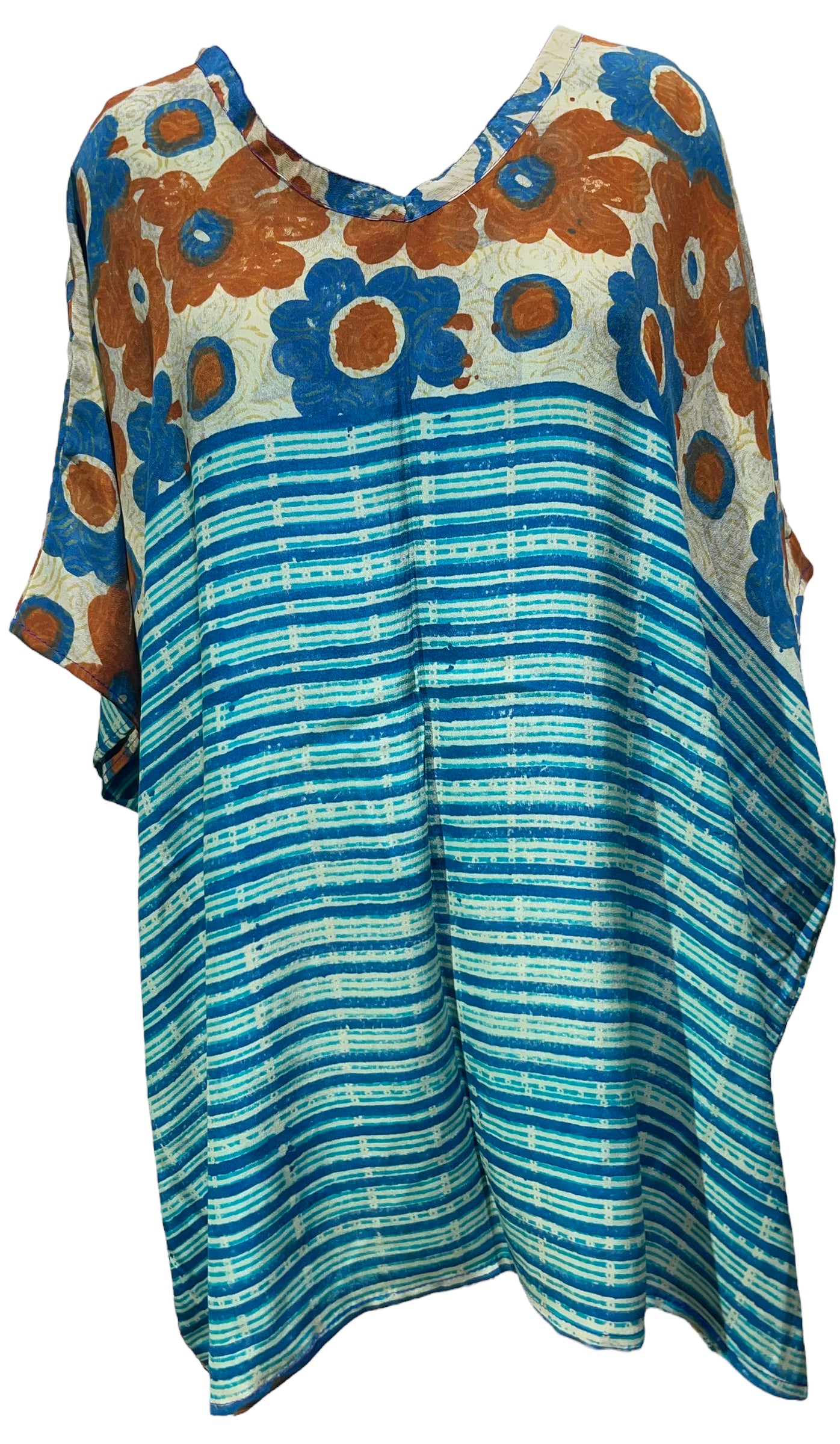 PRC5027A Avatar Pure Silk Short Kaftan Tunic