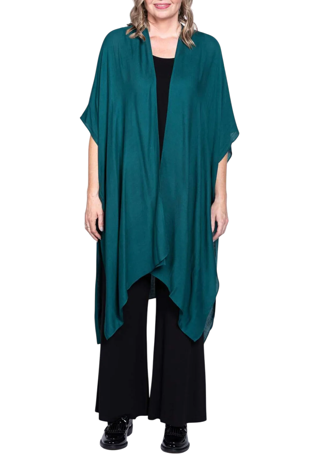 Teal Lightweight Open Darcy Cardigan