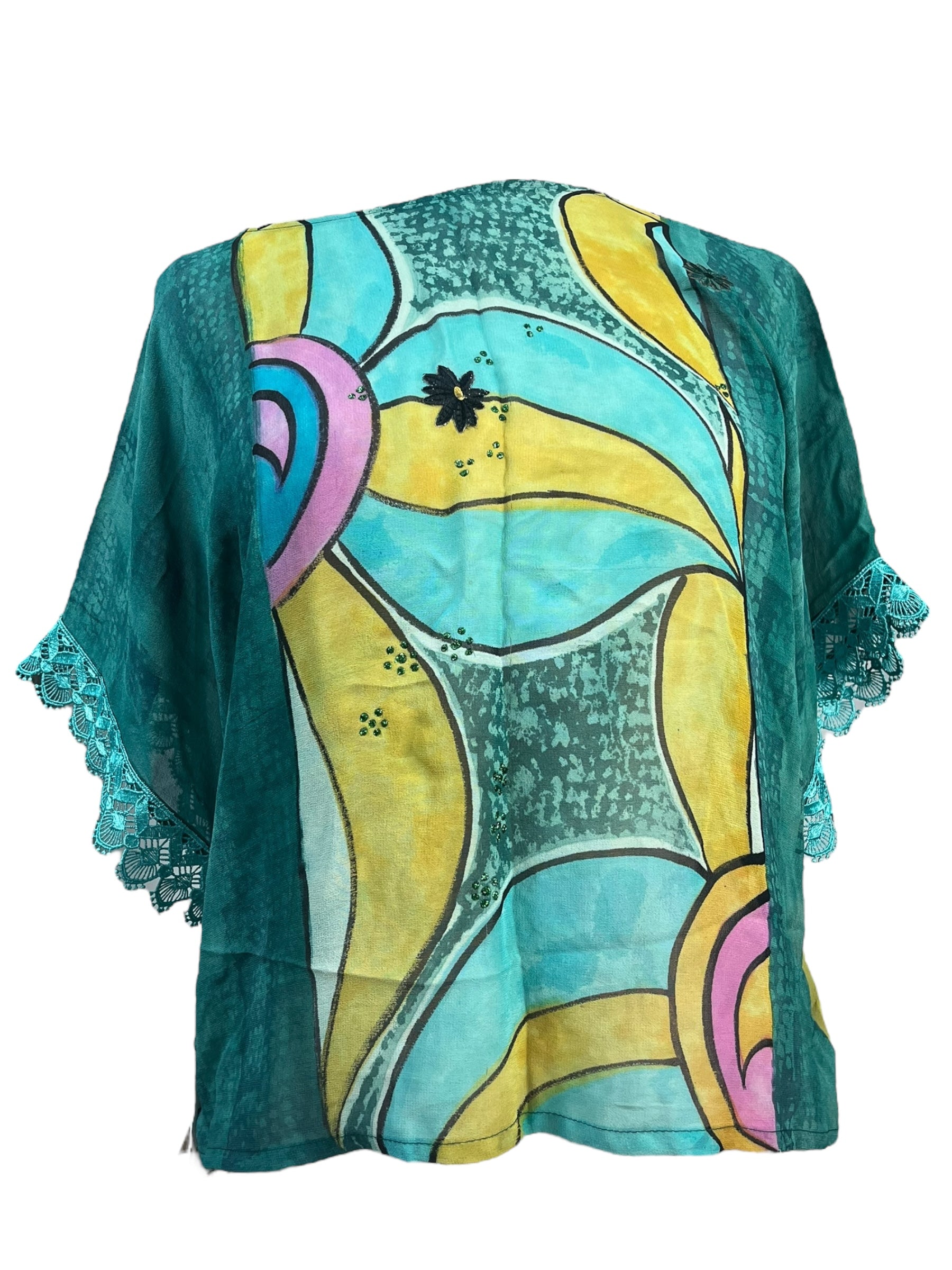 PRG7479 Sheer Wabi Sabi Pure Silk Boxy Top