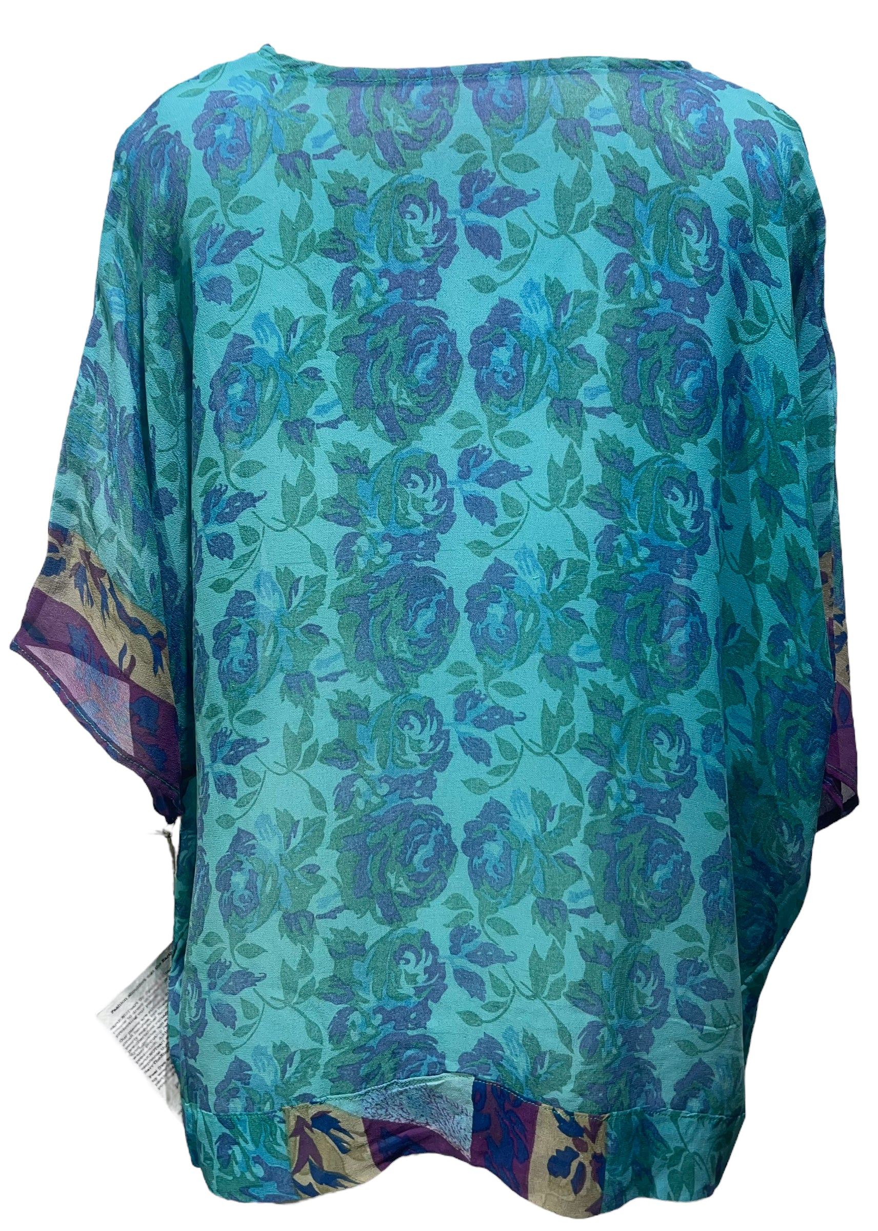 PRG3098 Sheer Avatar Pure Silk Front Tie Top