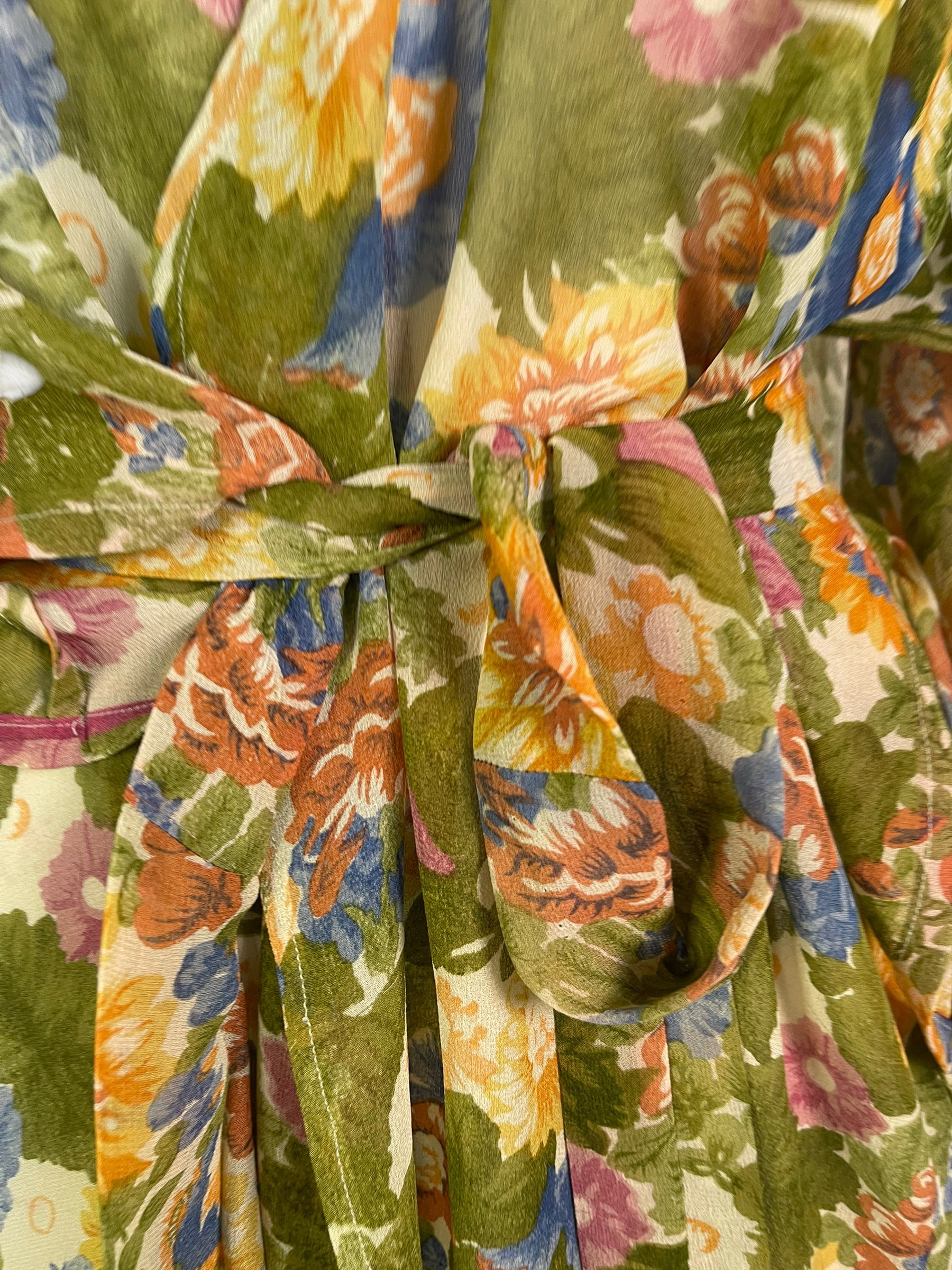 PRG6442 Sheer Avatar Pure Silk Kimono-Sleeved Jacket with Belt