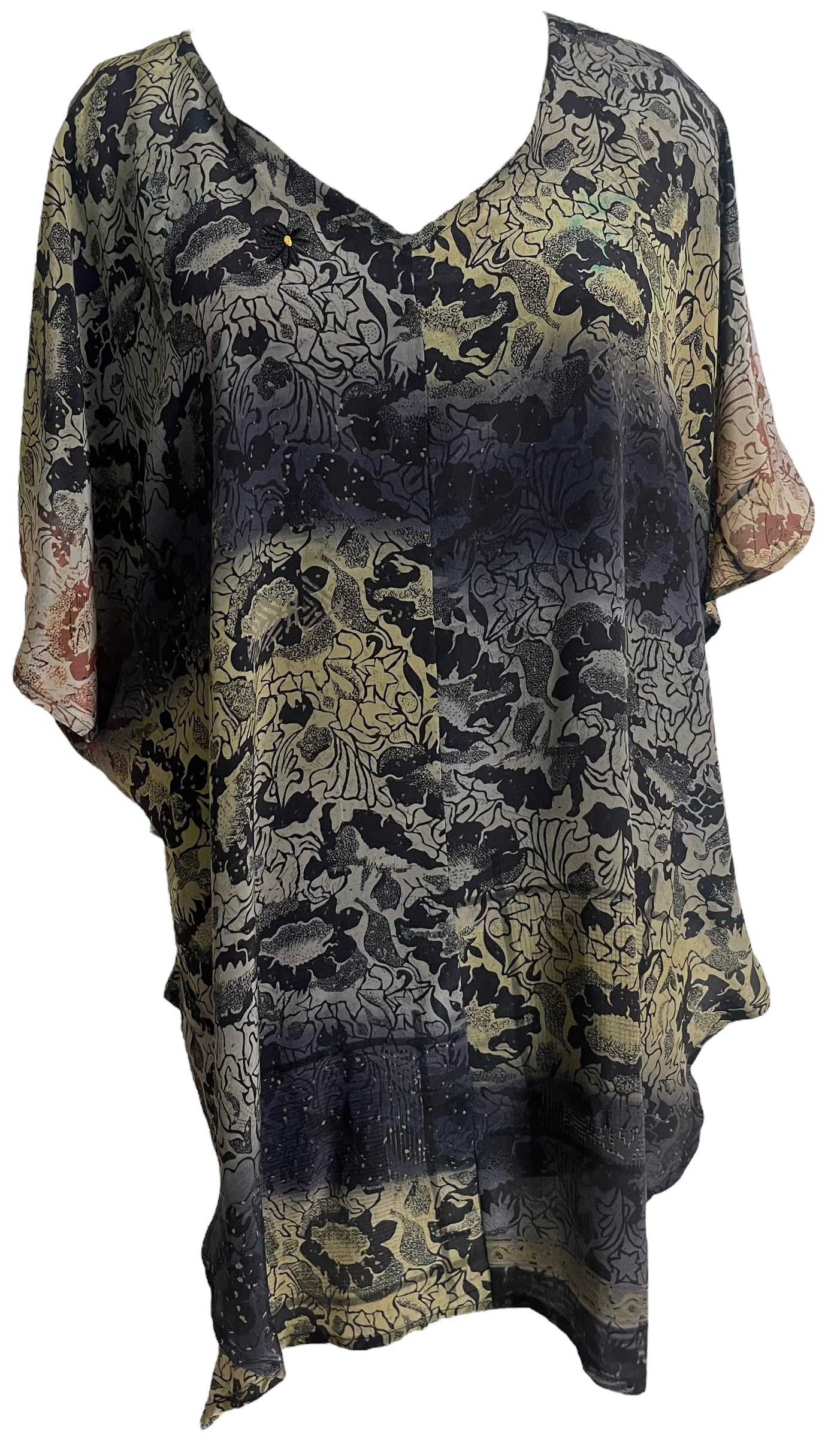 PRC5967  Wabi Sabi Pure Silk Waterfall Top