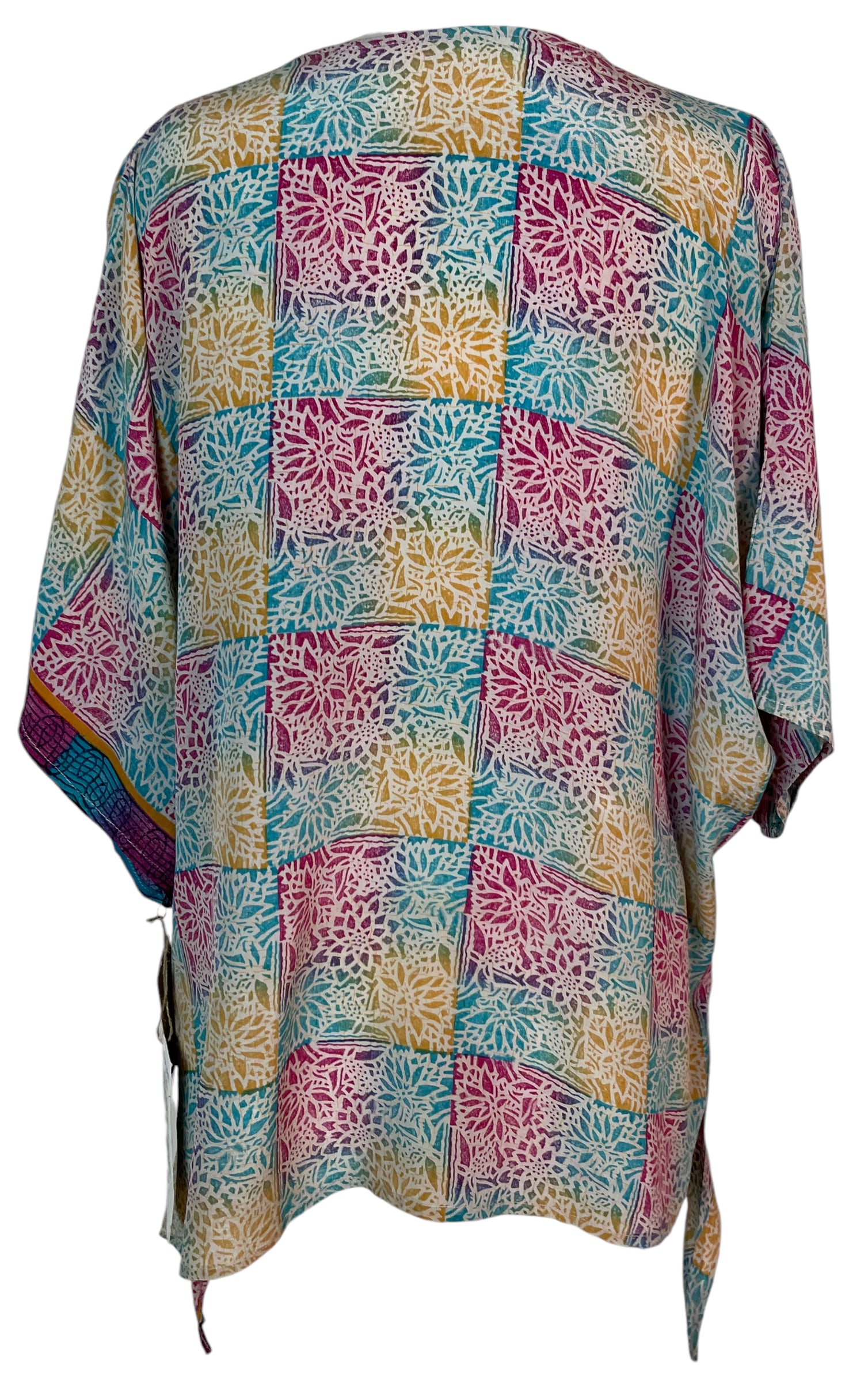 PRC5848  Wabi Sabi Pure Silk Long Tunic with Side Ties