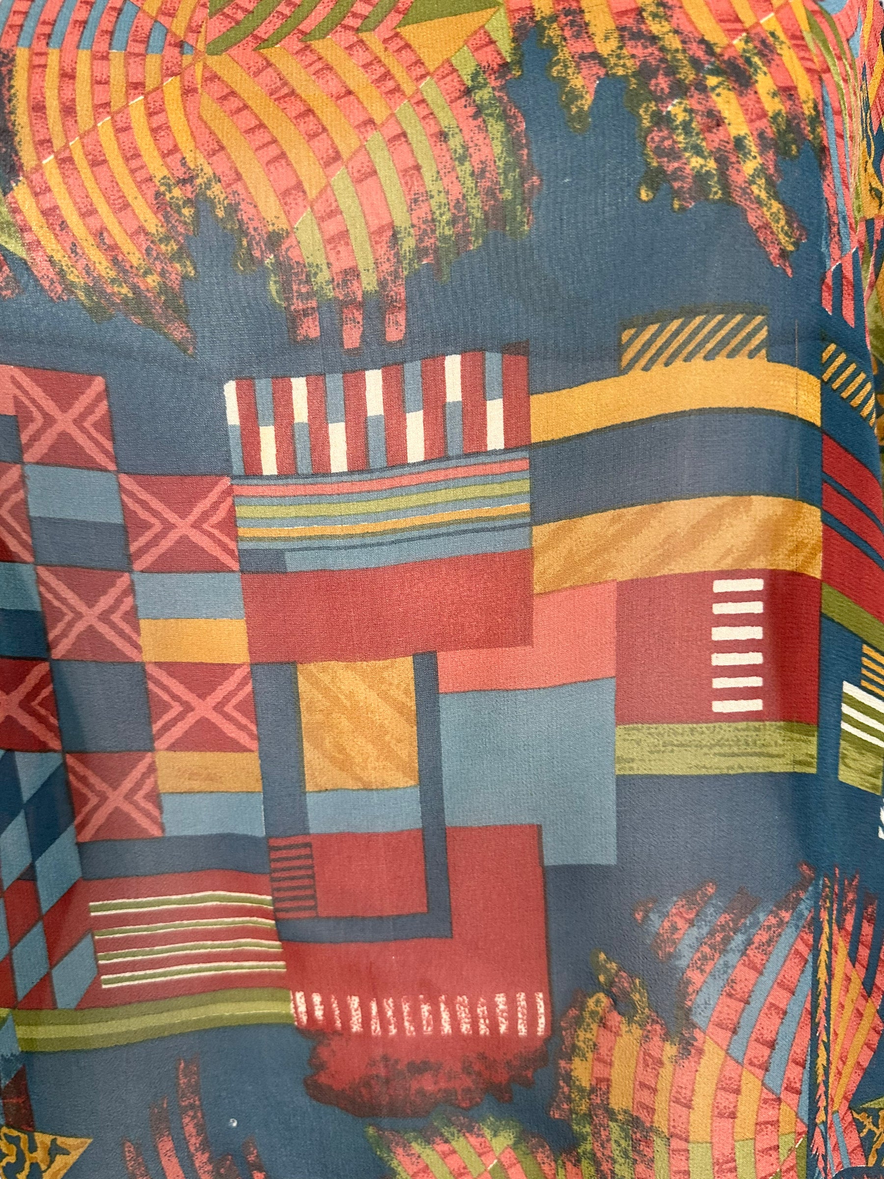 PRG6254 Sheer Avatar Pure Silk Side Slit Top