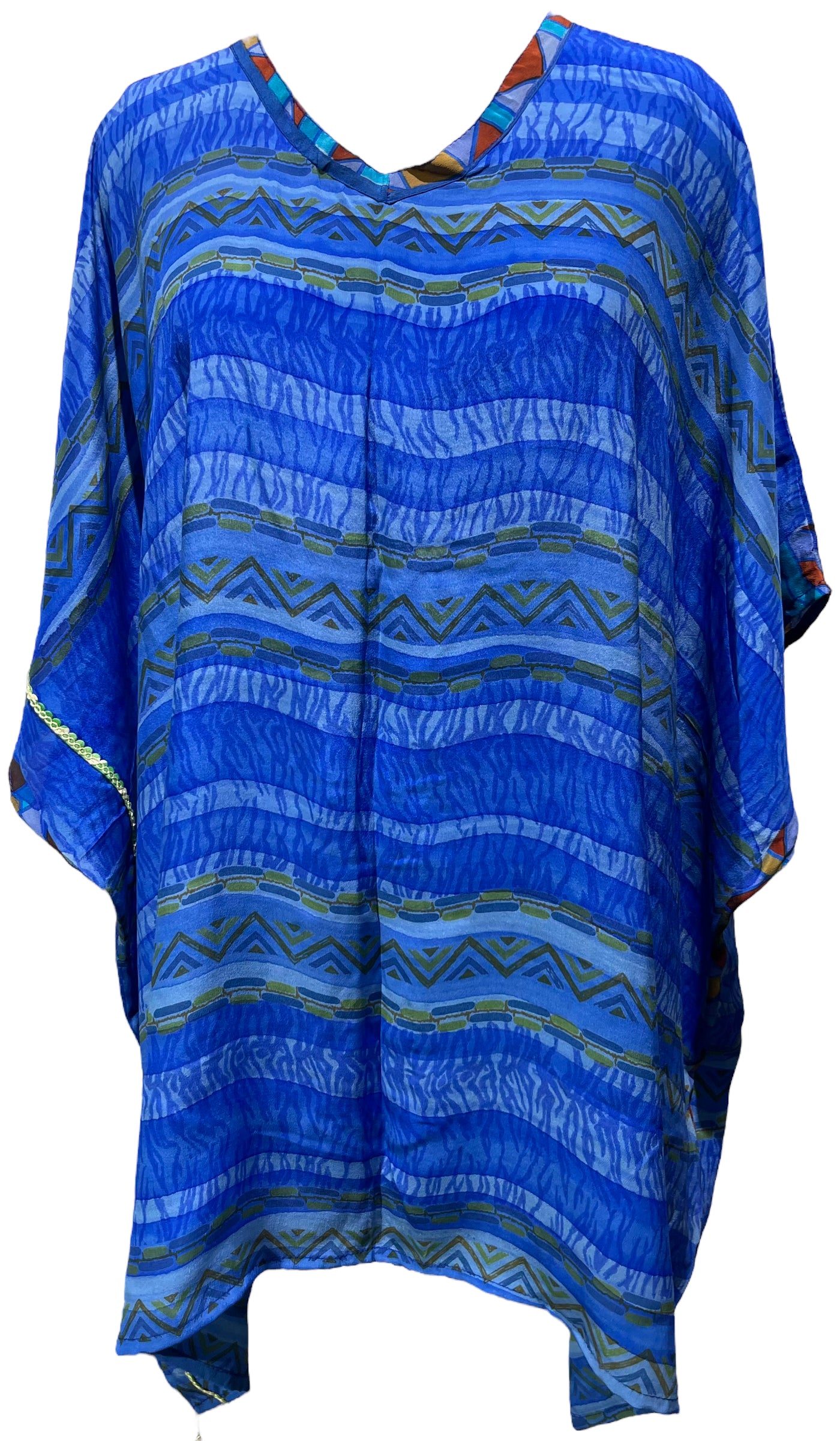 PRC5029 Avatar Pure Silk Short Kaftan Tunic