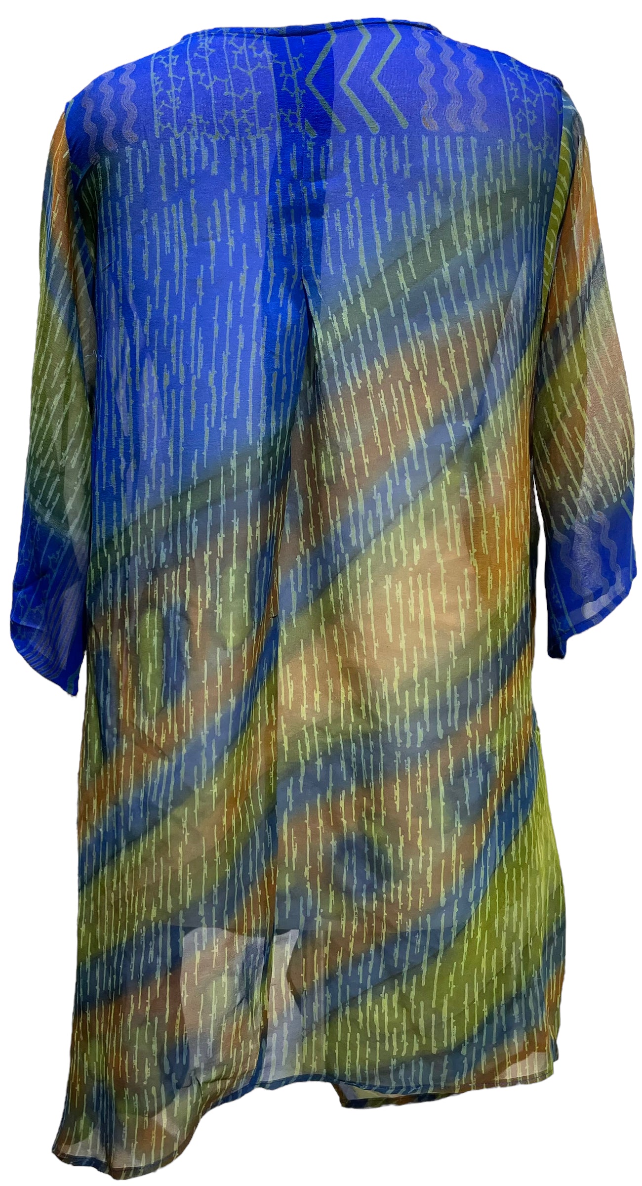 PRG5510 Sheer Avatar Pure Silk Self Pocket Tunic Dress