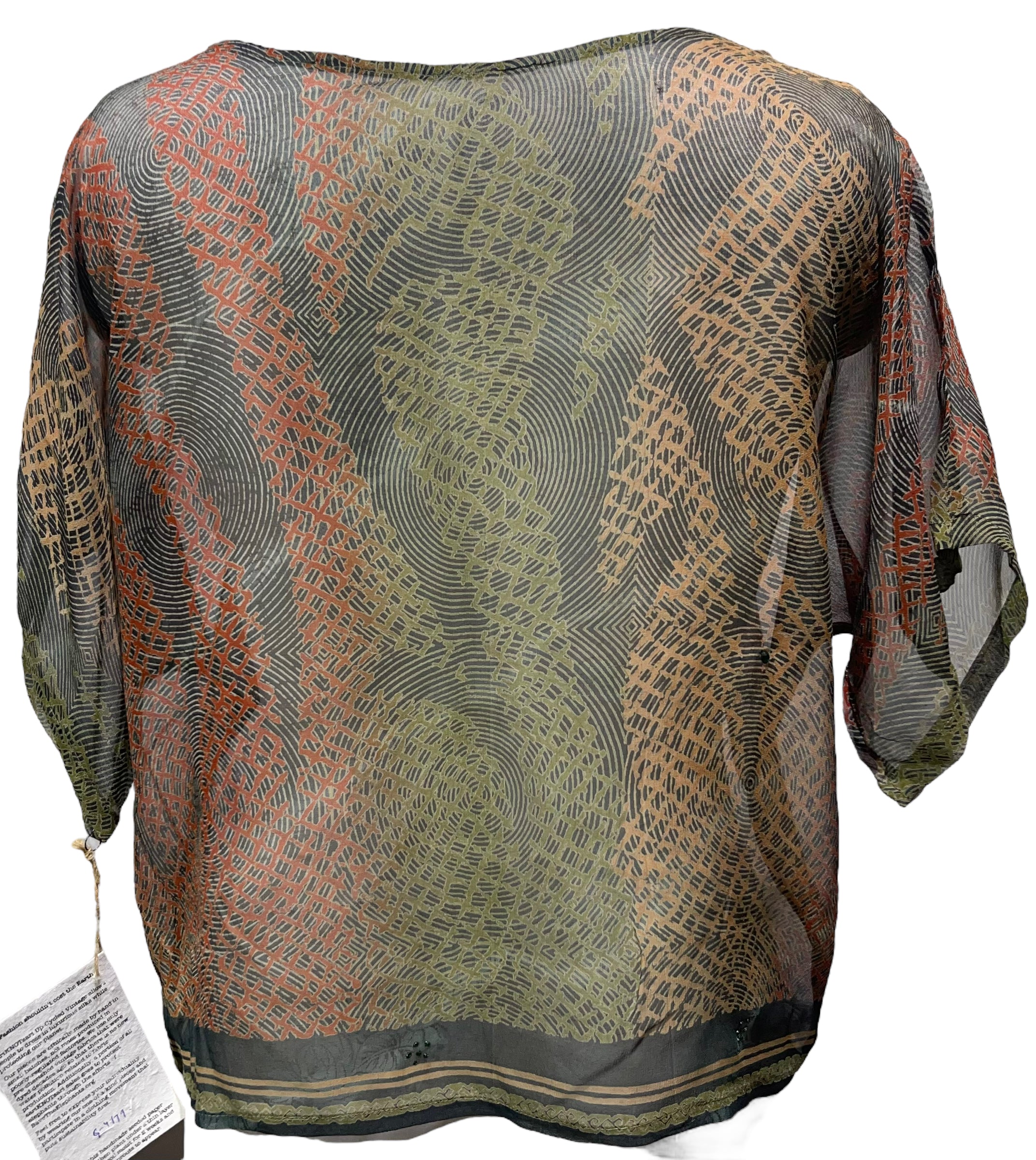 PRG4179 Sheer Avatar Pure Silk Boxy Top