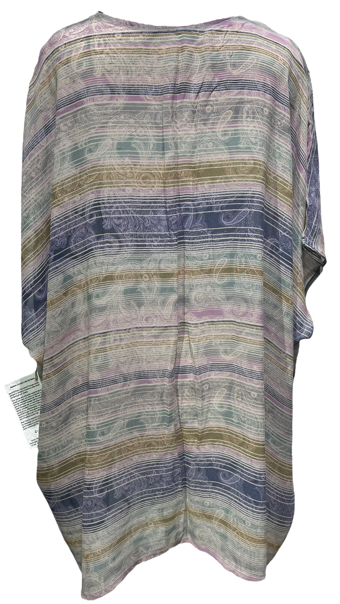 PRG4497 Sheer Avatar Pure Silk Short Kaftan Tunic