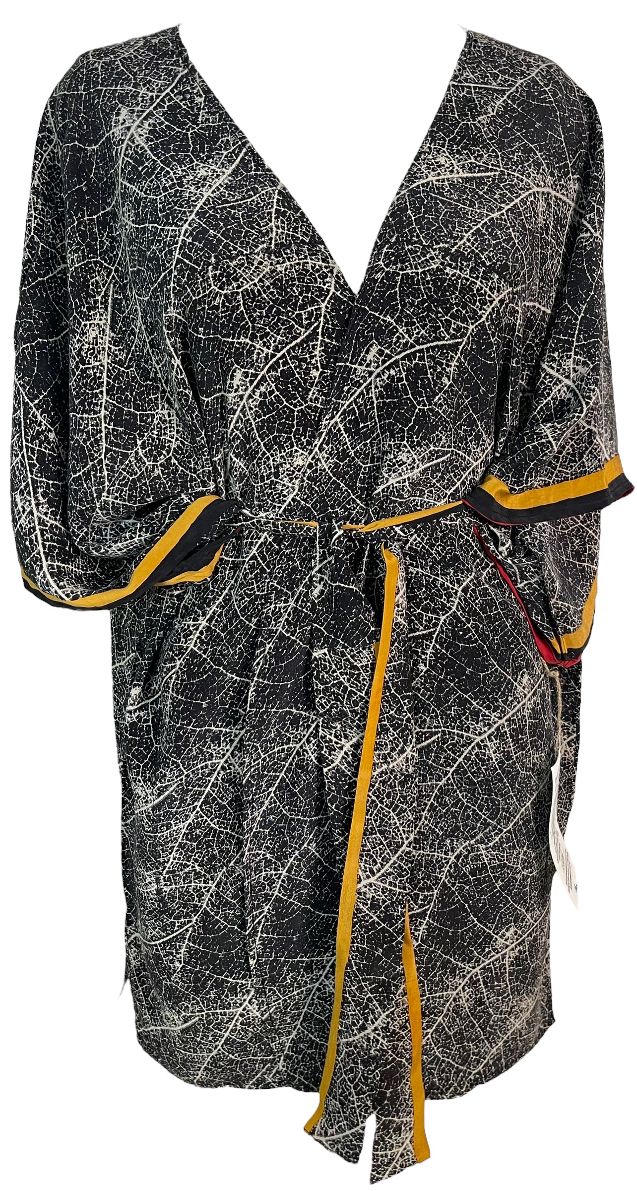 PRC5374 Avatar Pure Silk Kimono-Sleeved Jacket with Belt