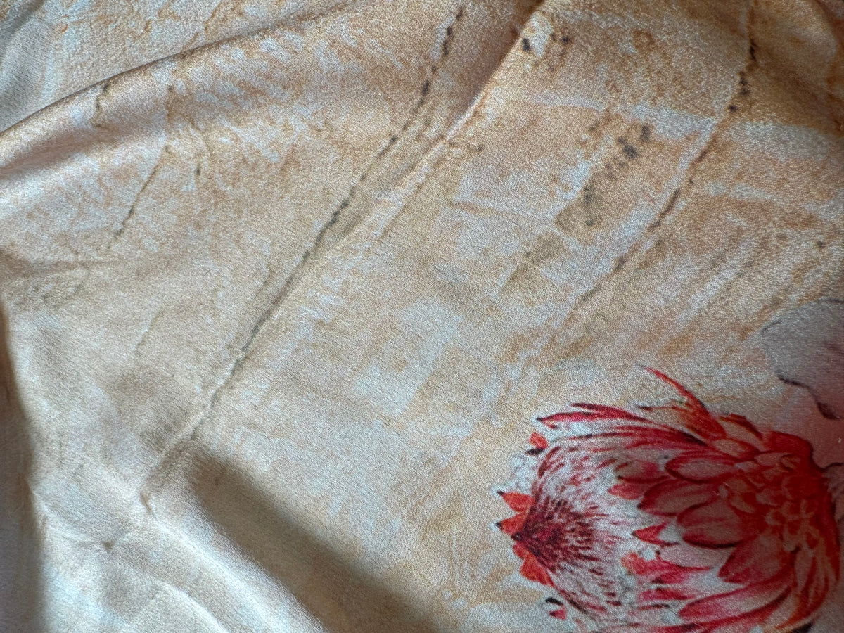 Desert Flower Upcycled Pure Silk Satin Pillowcase
