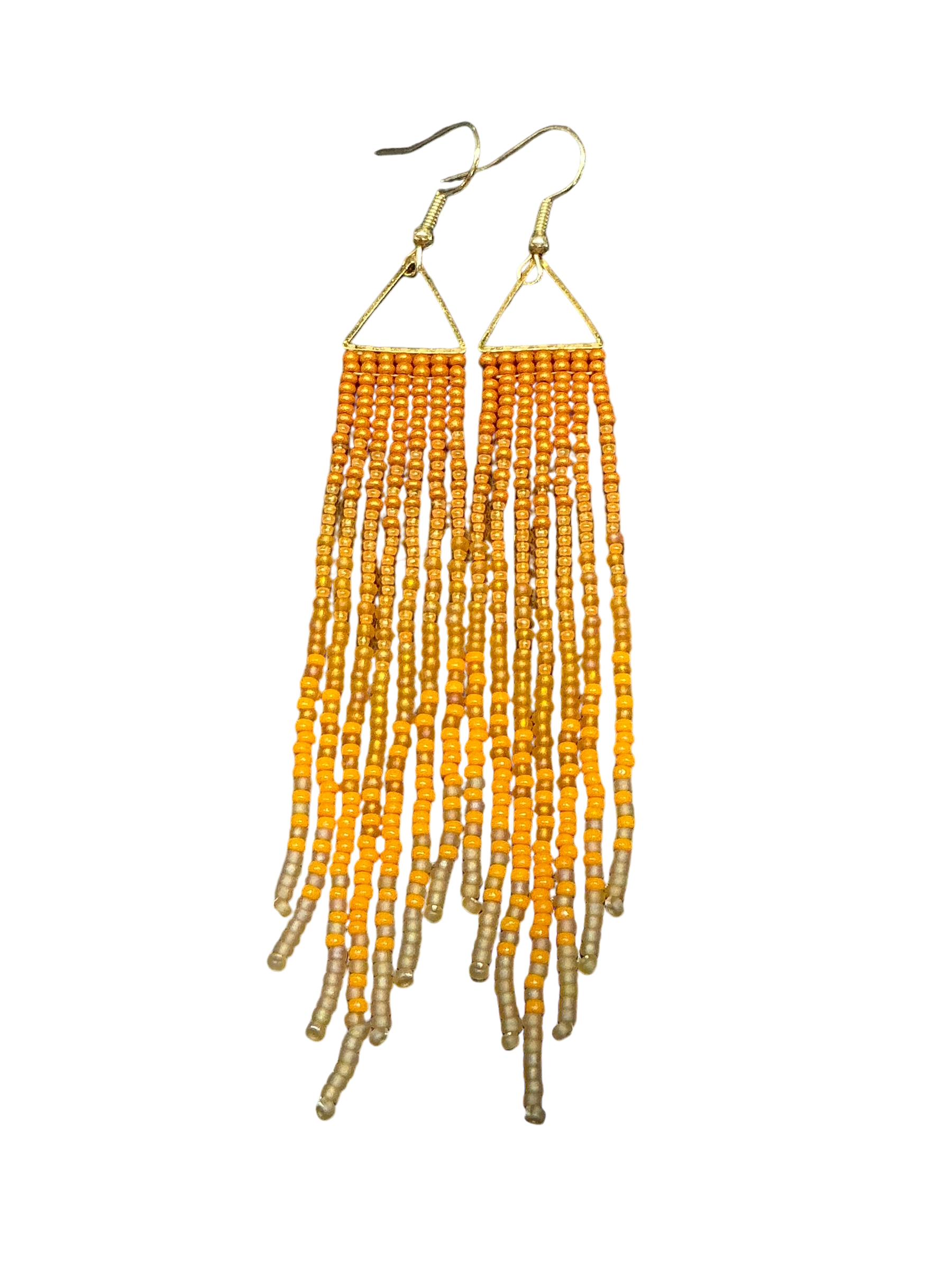 Marigold Mini Triangle Fringe Earrings