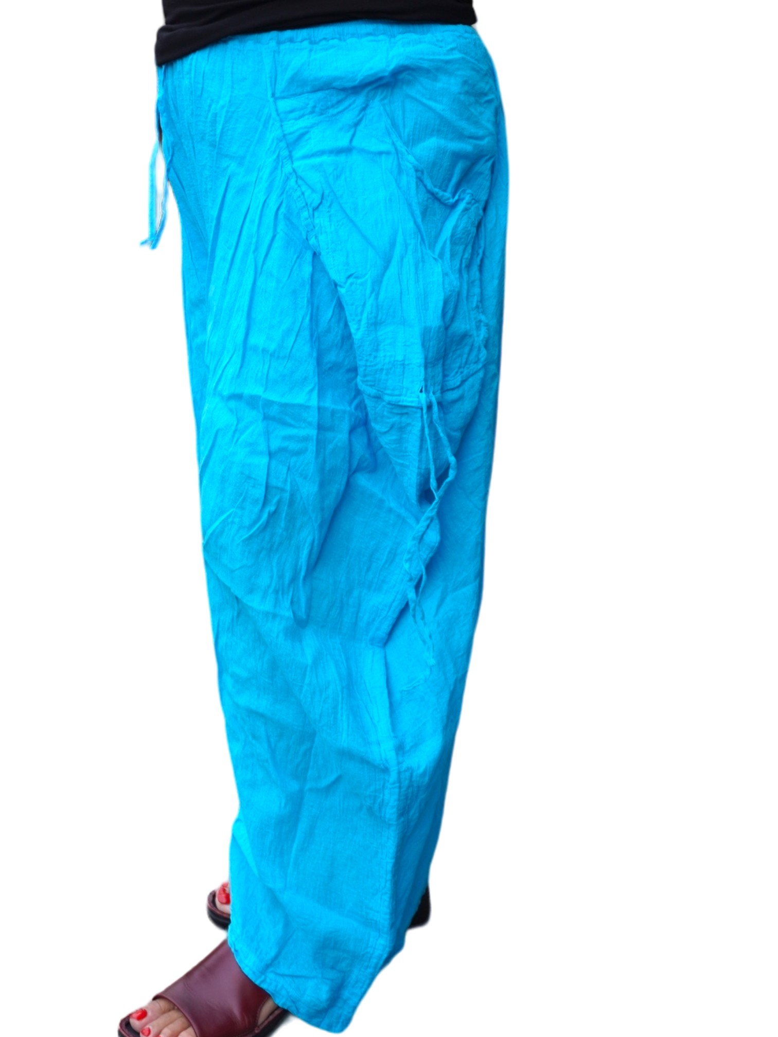 Bright Sky Blue Cotton Voile Tashi Versatile Pants/Skirt