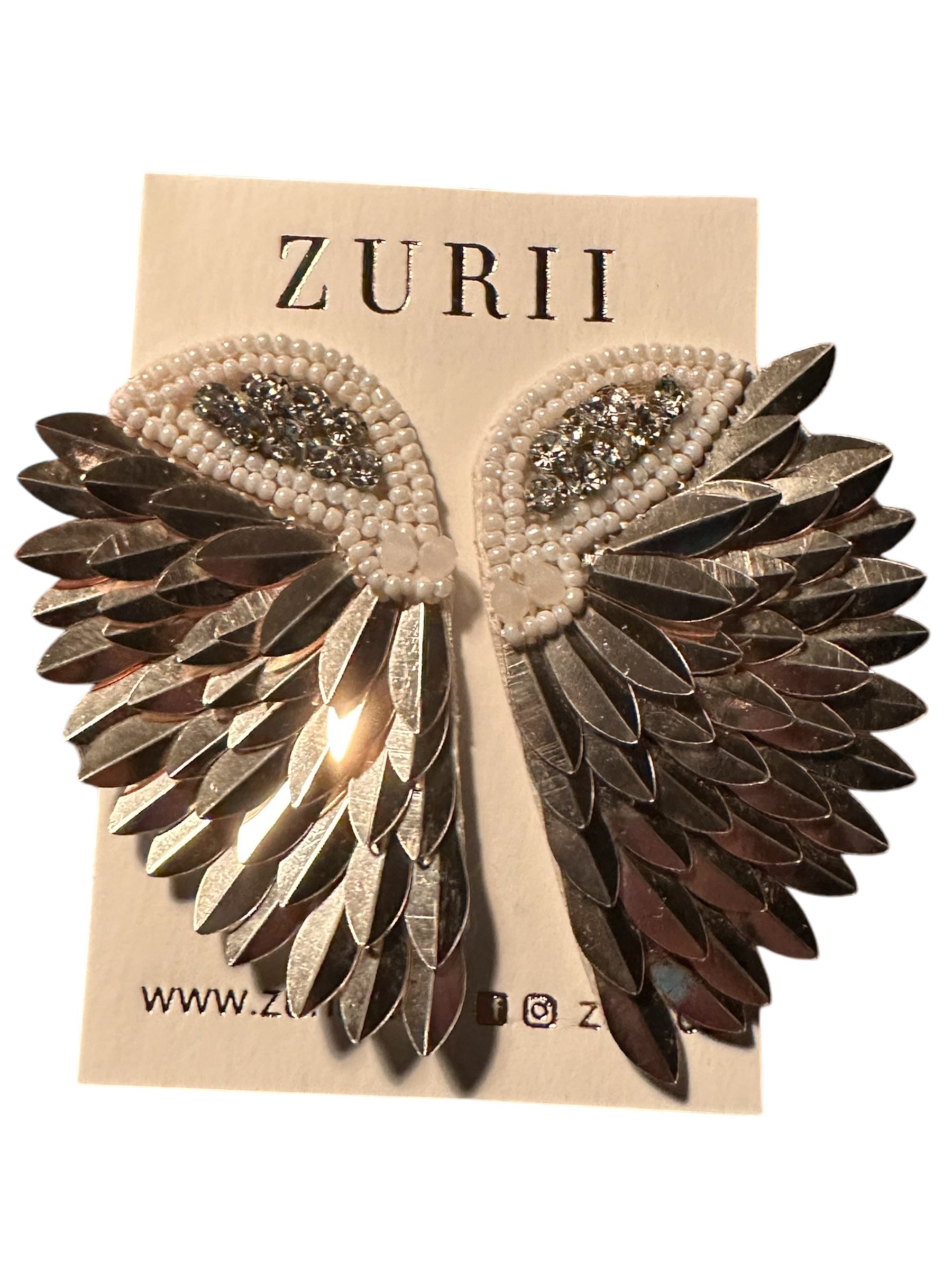 Silver Angel Wings Earrings