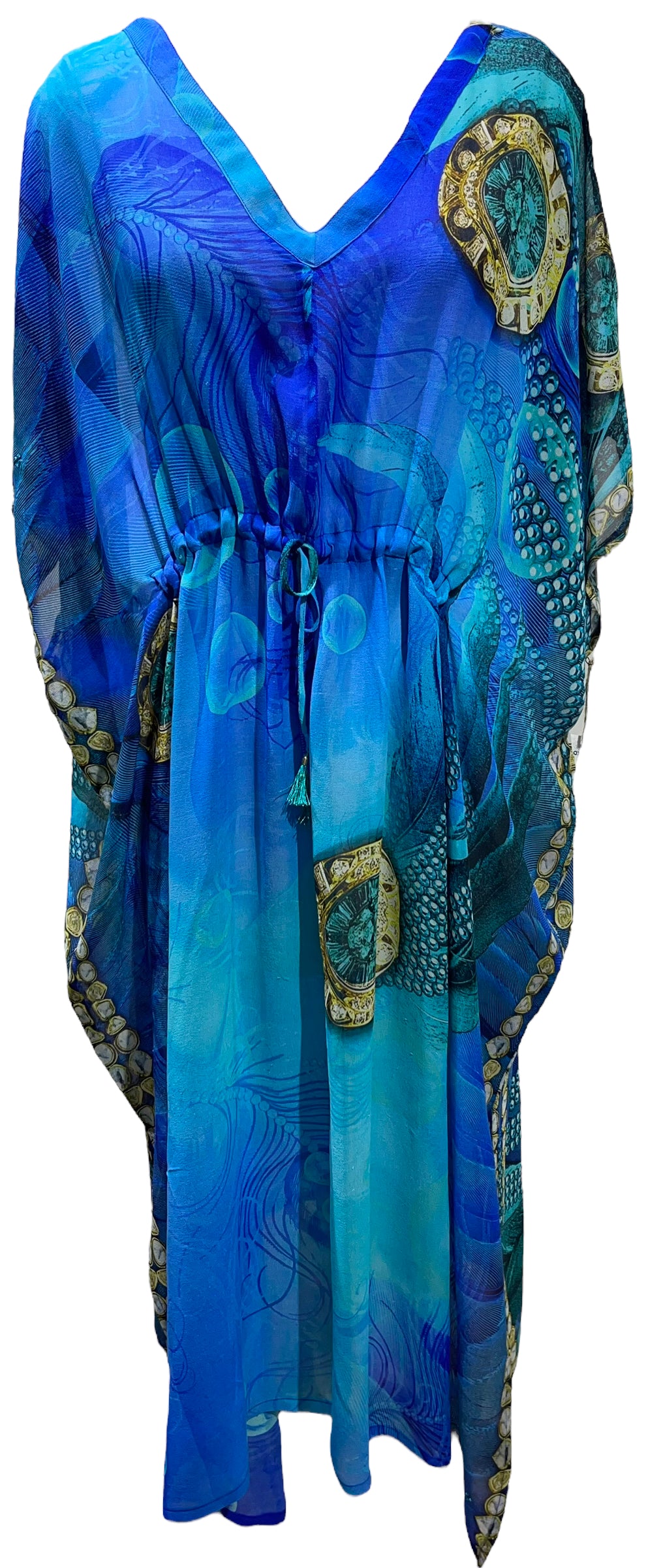 PRG5677 Sheer Avatar Pure Silk Maxi Kaftan