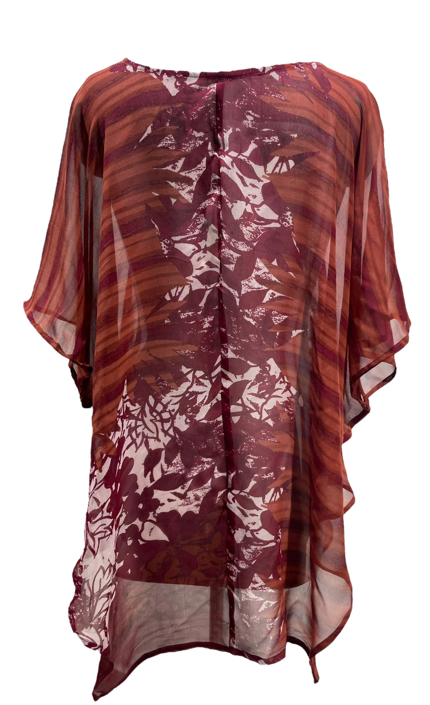 PRG5704 Sheer Wabi Sabi Pure Silk Waterfall Top