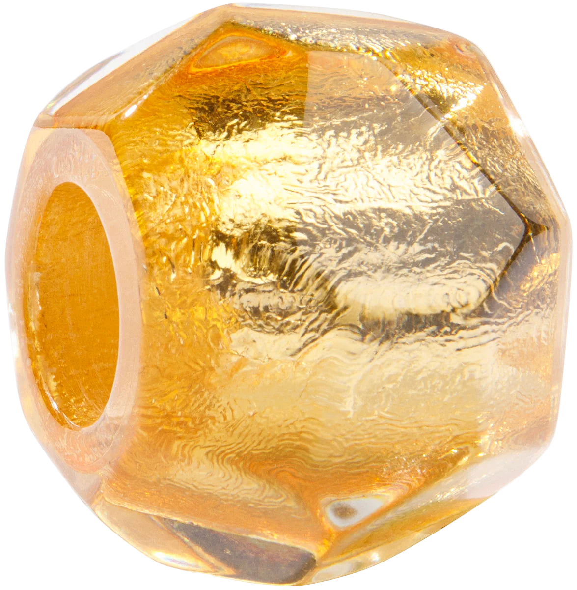 Gold Glitz Hexagon Musee Bliss Bead