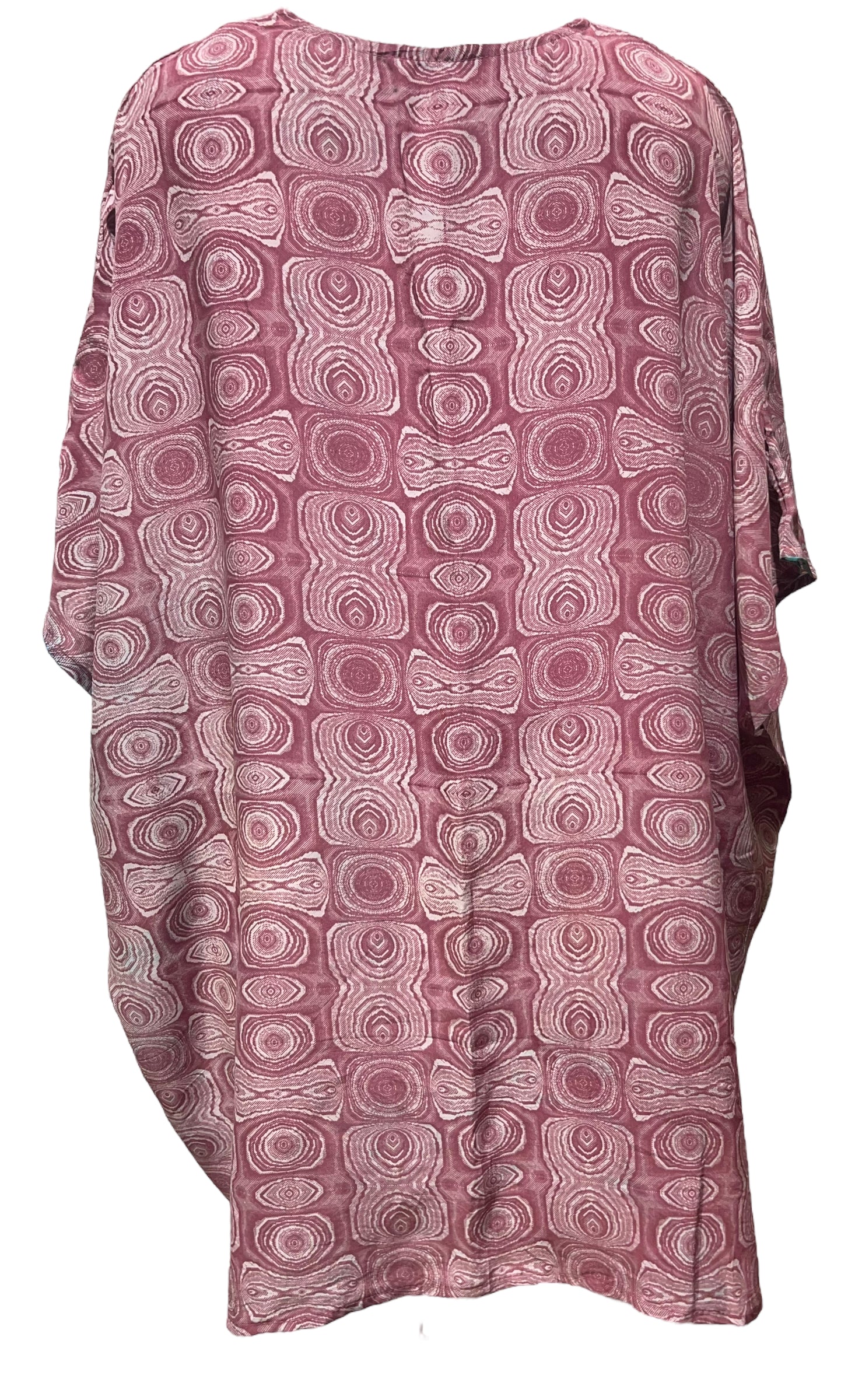 PRC4728 Wabi Sabi Pure Silk Short Kaftan Tunic