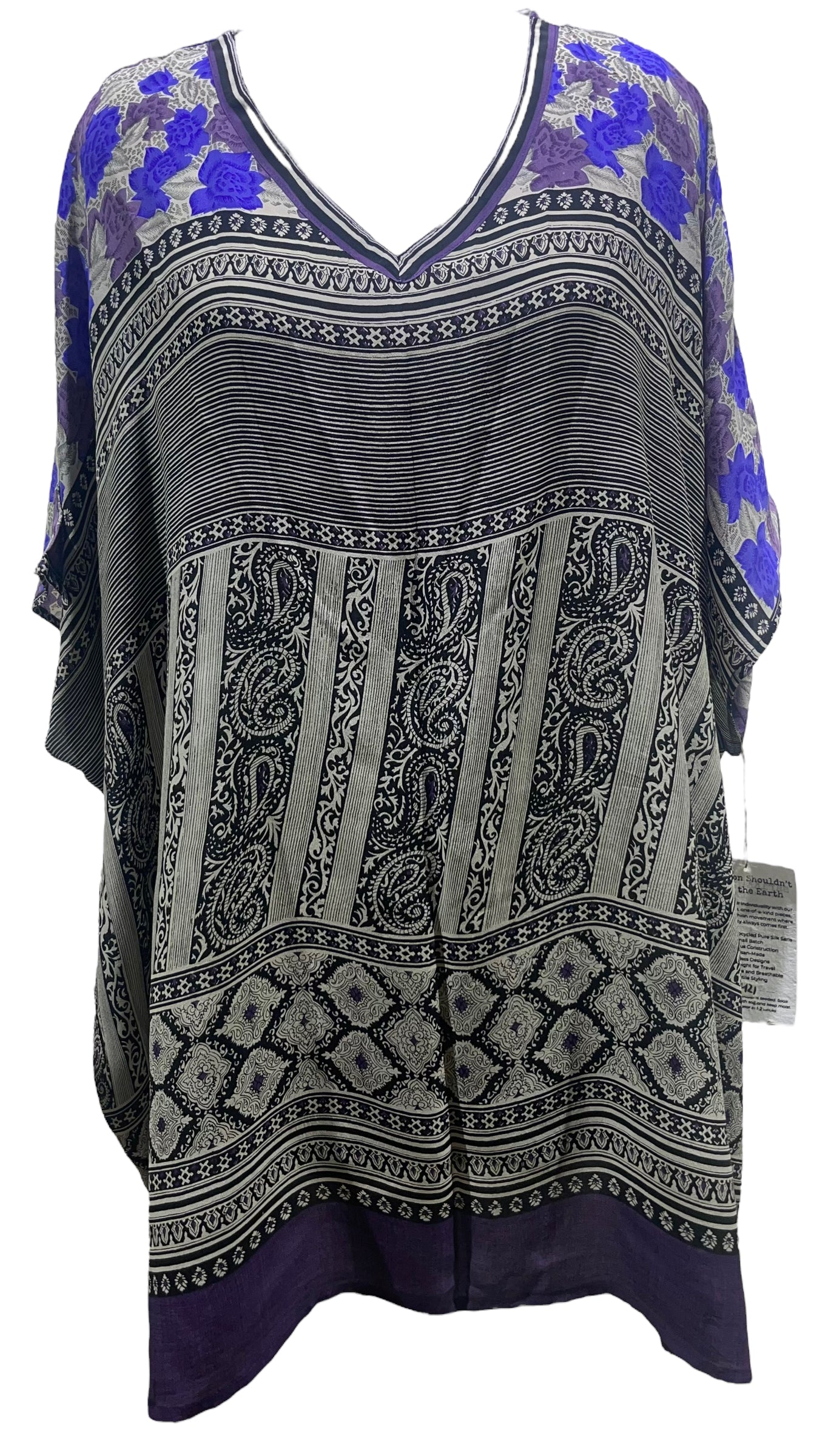 PRC5421 Avatar Pure Silk Short Kaftan Tunic