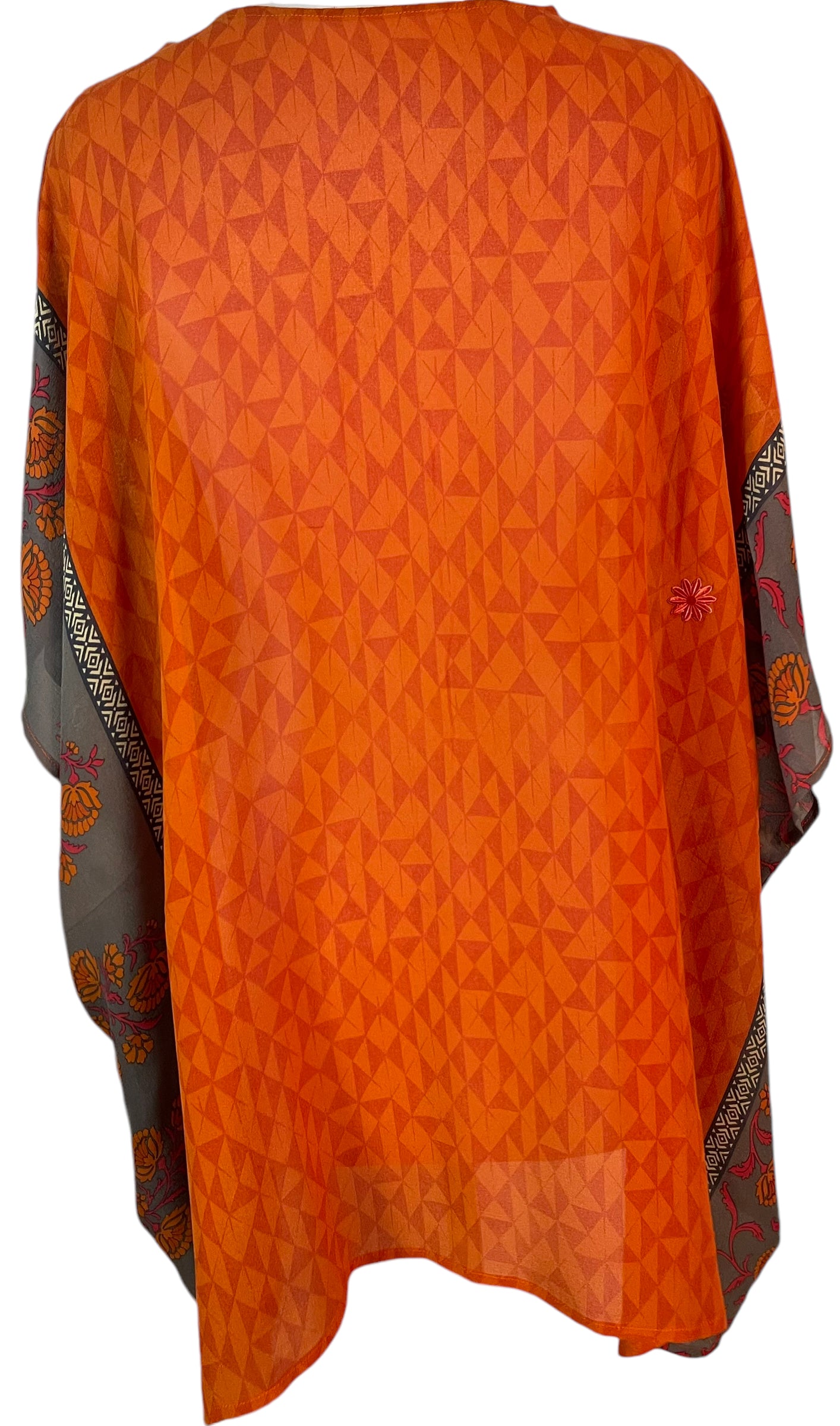 PRG5780 Sheer Avatar Pure Silk Short Kaftan Tunic