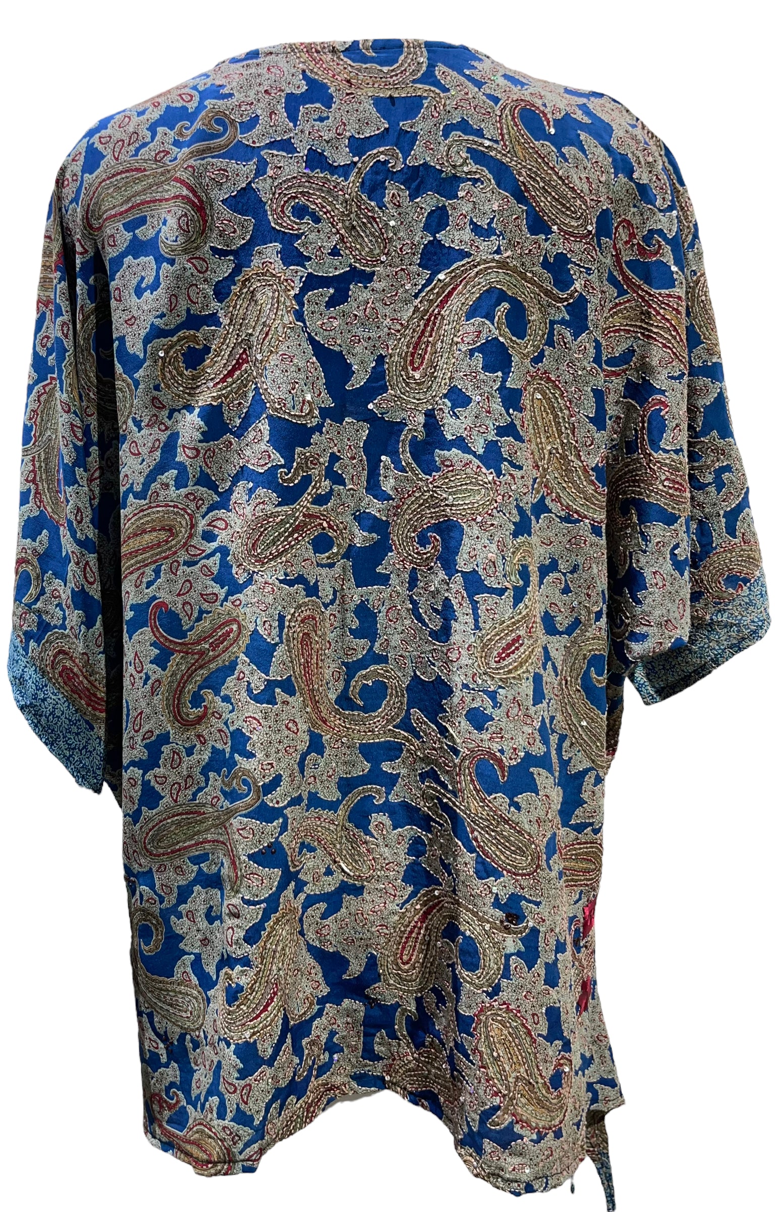 PRC4279 Wabi Sabi Pure Silk Long Tunic with Side Ties