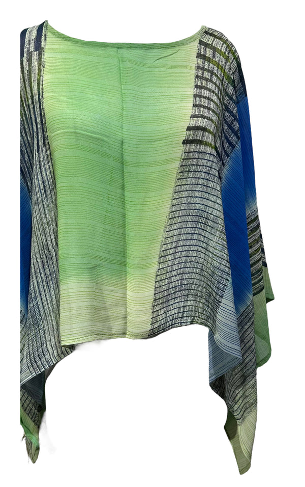 PRG4076 Sheer Avatar Pure Silk Capelet Poncho