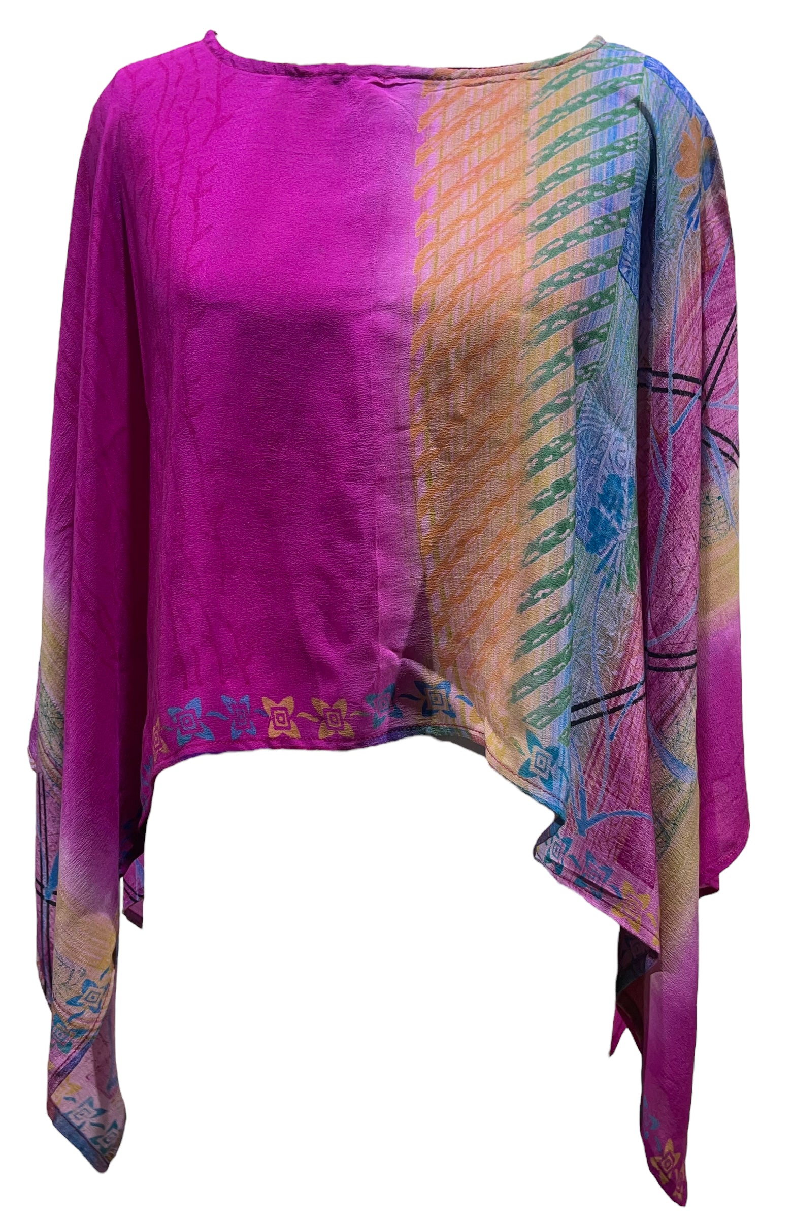 PRC5024 Pure Silk Wabi Sabi Capelet Poncho