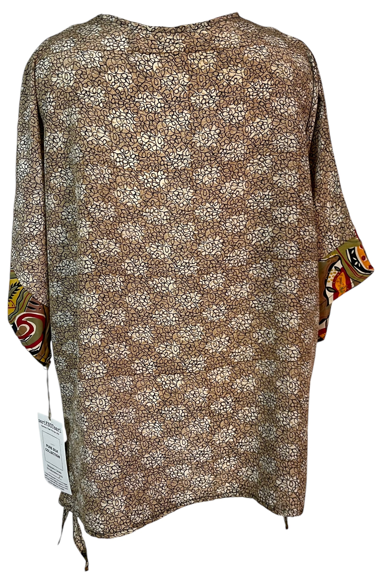 PRC5858 Avatar Pure Silk Long Tunic with Side Ties