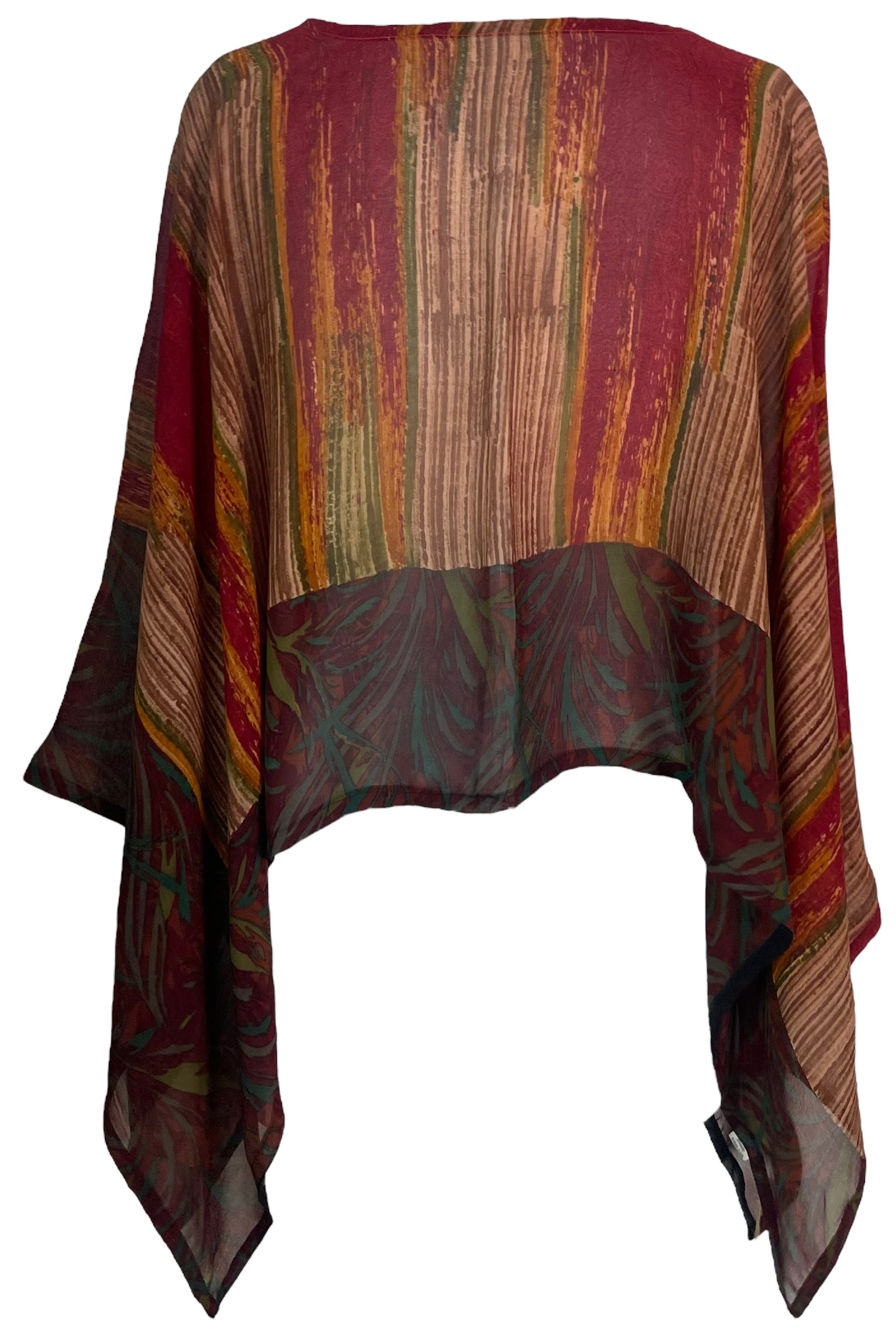 PRG5788 Sheer Avatar Pure Silk Capelet Poncho