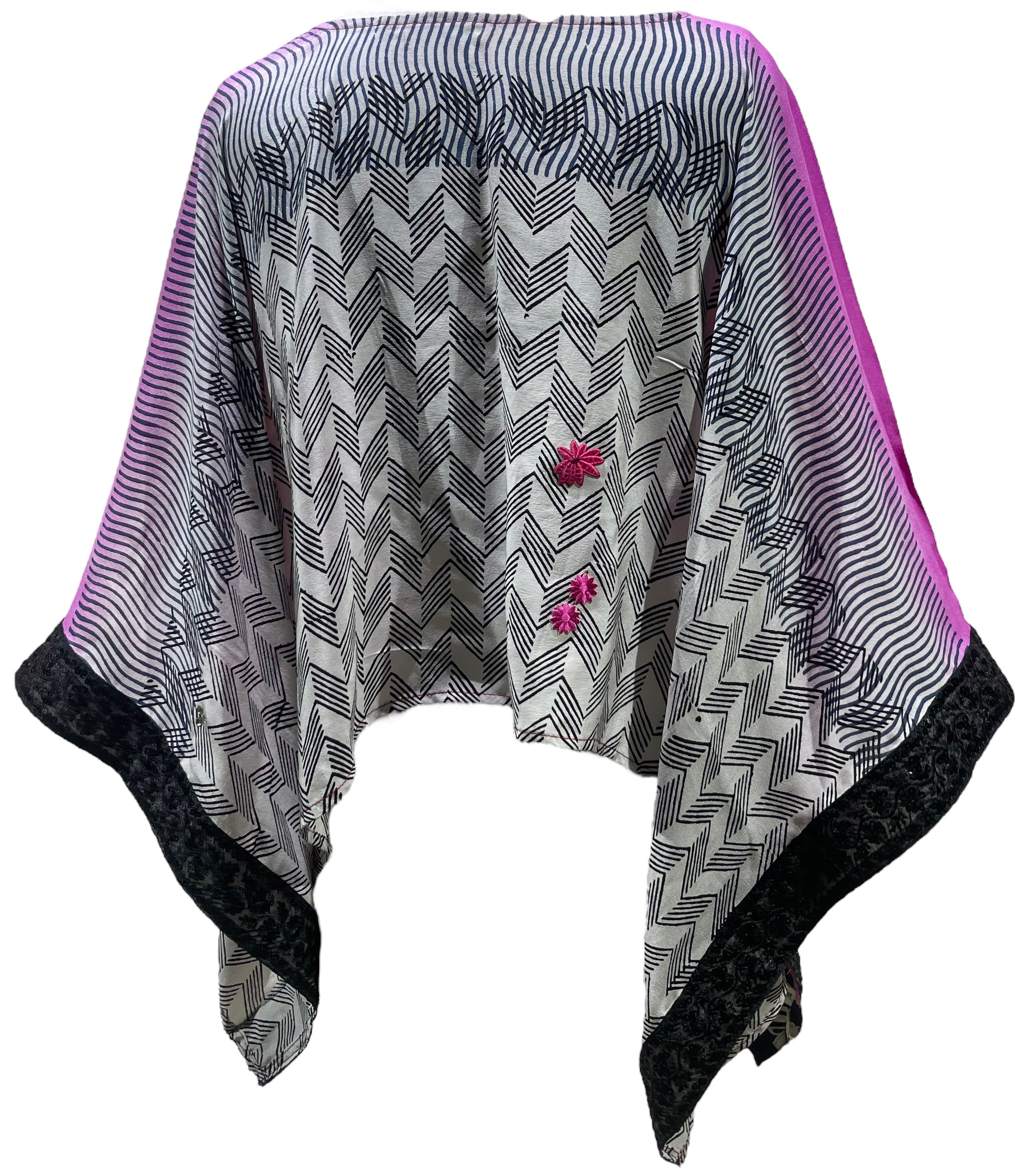 PRC5022 Avatar Pure Silk Capelet Poncho