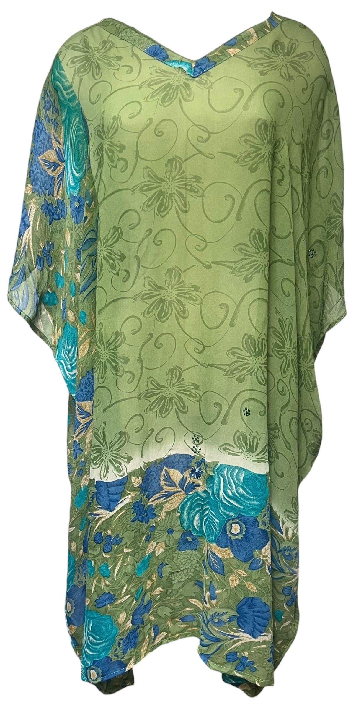PRG8560 Sheer Avatar Pure Silk Midi Length Kaftan