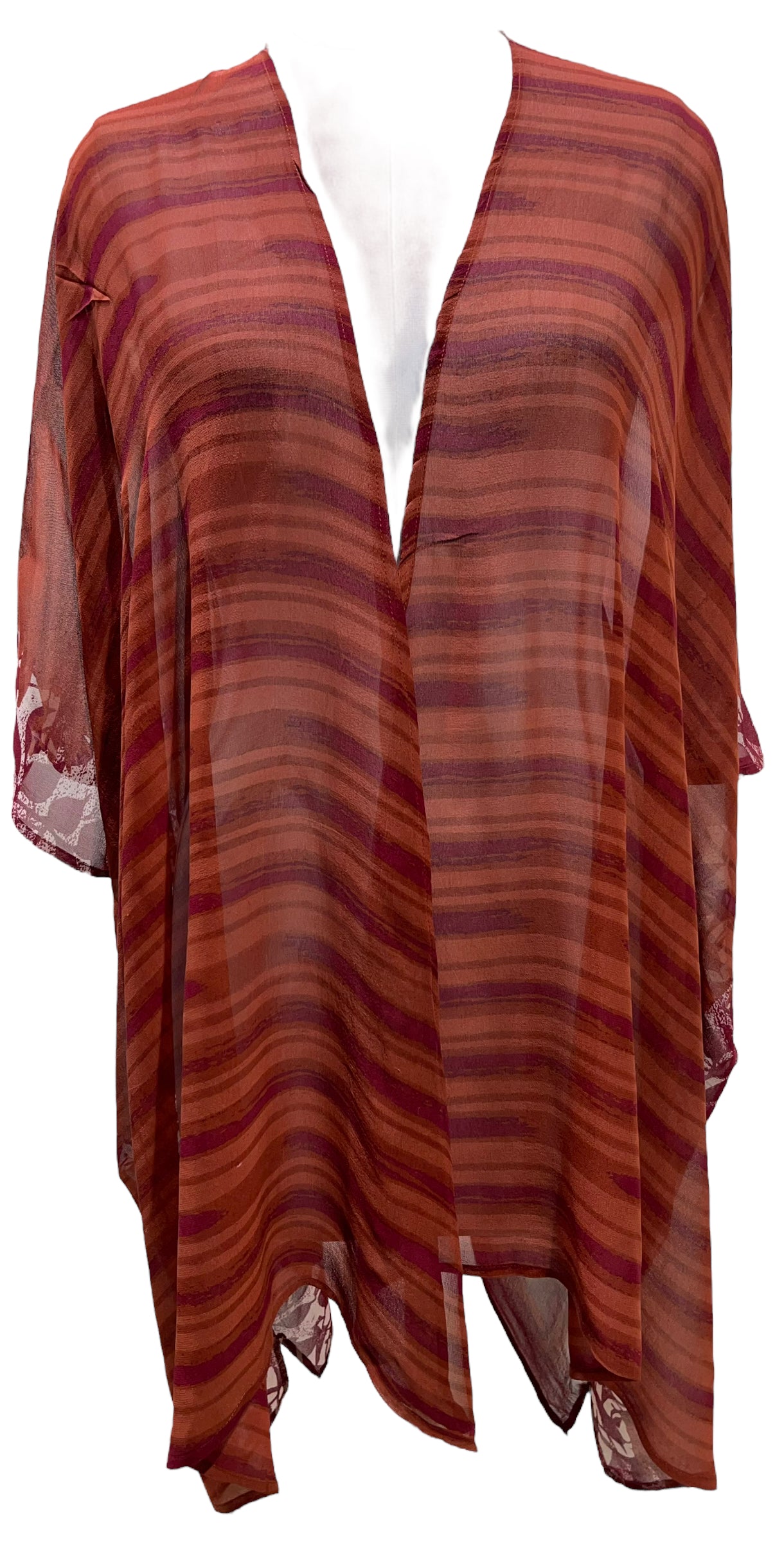 PRG5704 Sheer Wabi Sabi Pure Silk Cardigan