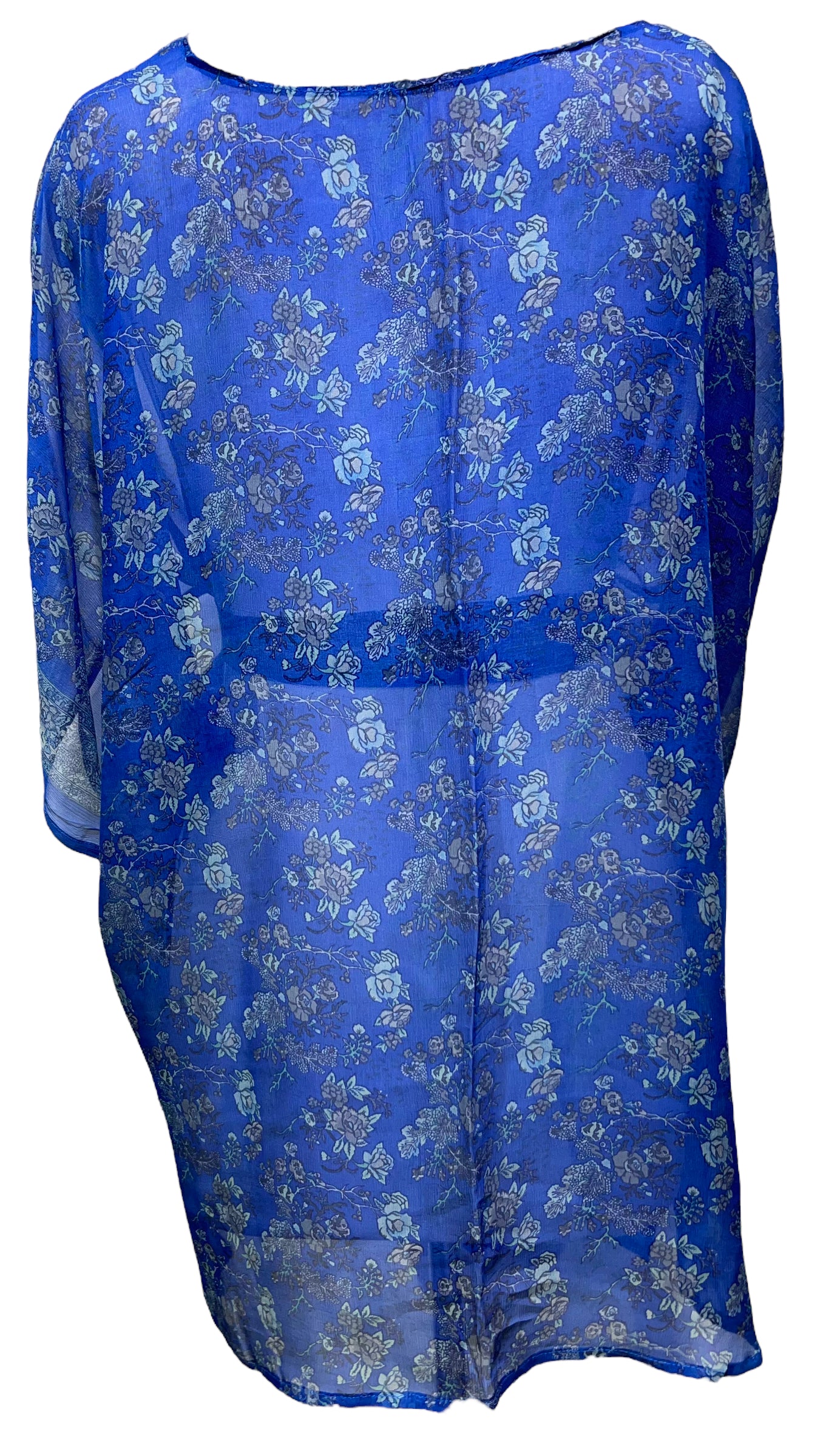 PRG3087 Sheer Avatar Pure Silk Kimono-Sleeved Jacket with Belt
