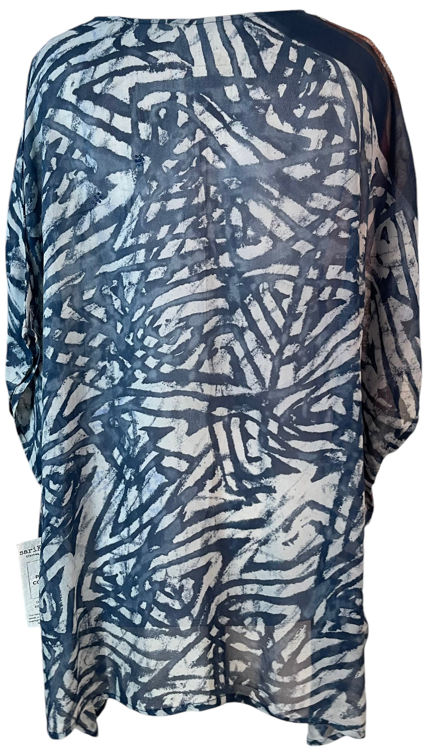 PRG5681 Sheer Avatar Pure Silk Short Kaftan Tunic