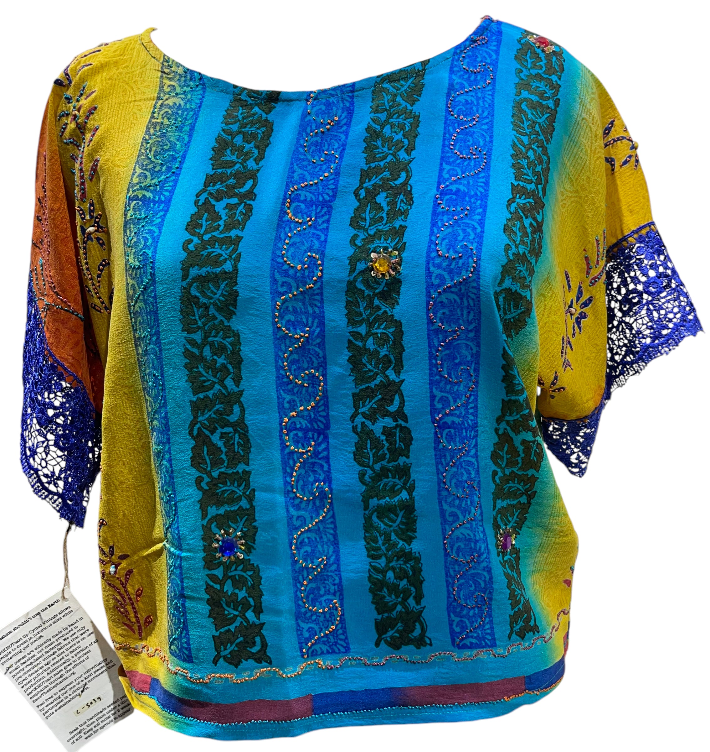 PRC5039 Avatar Pure Silk Boxy Top