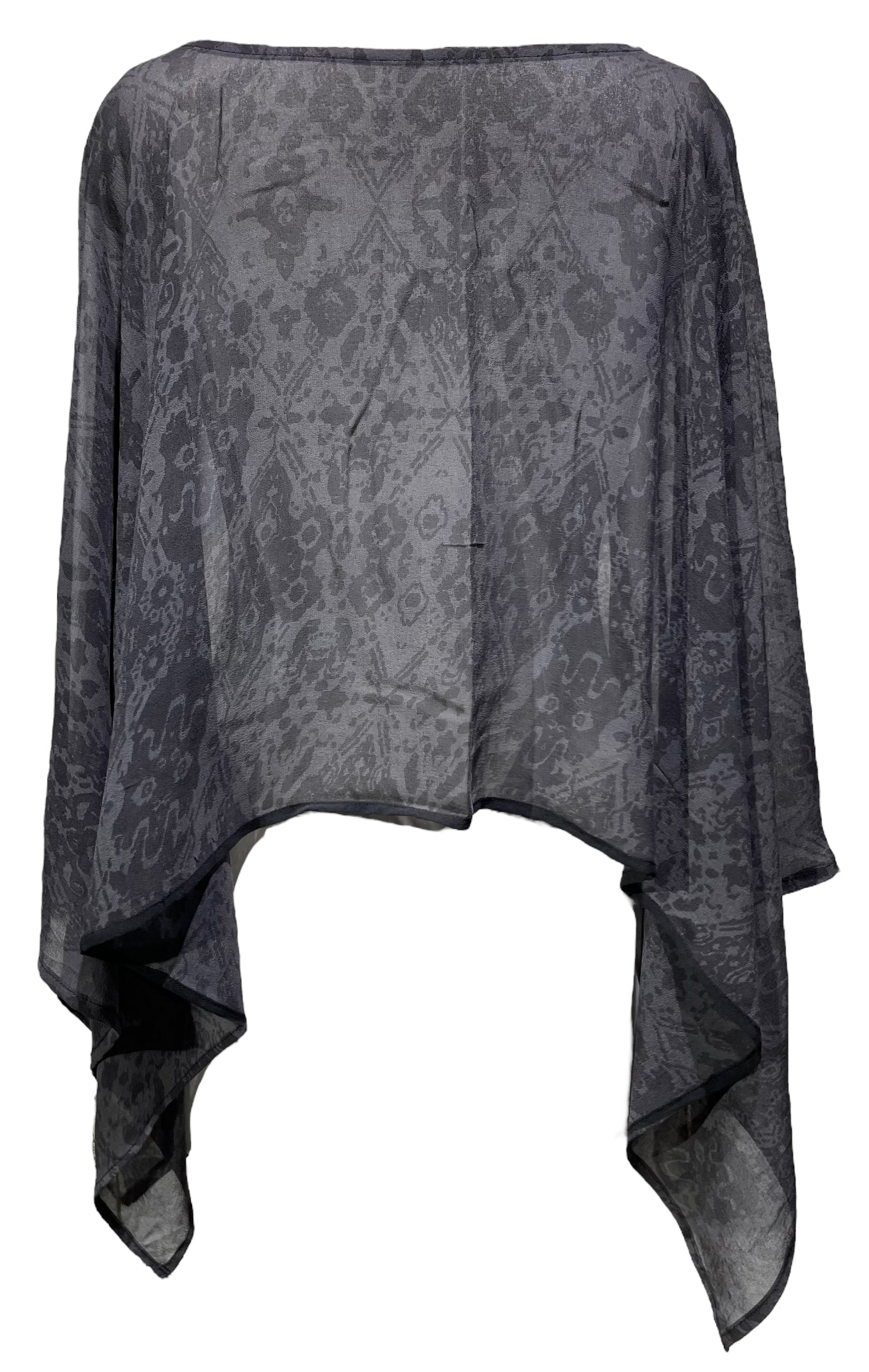 PRG4314 Sheer Avatar Pure Silk Capelet Poncho