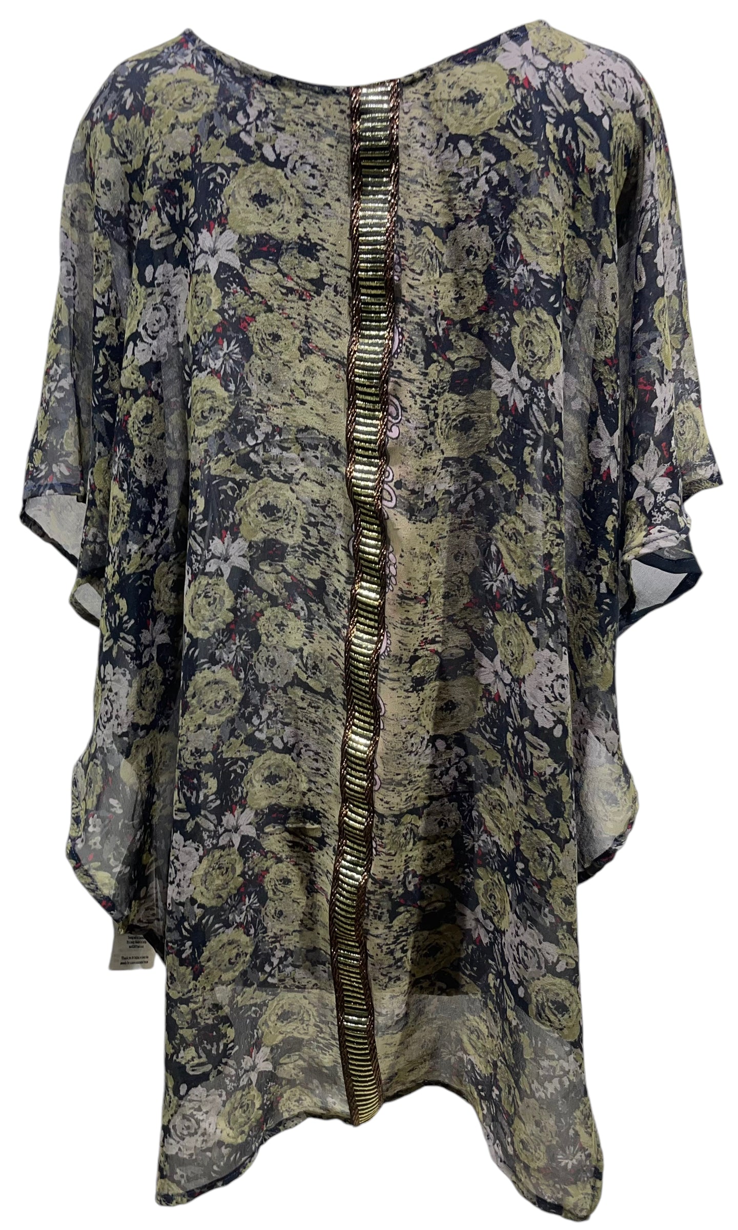 PRG5246 Sheer Wabi Sabi Pure Silk Waterfall Top