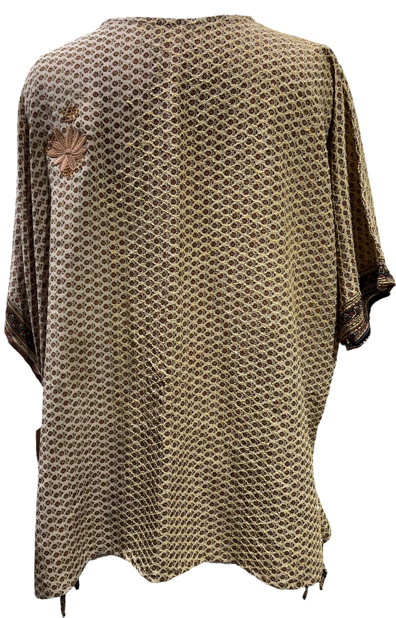 PRC4278 Wabi Sabi Pure Silk Long Tunic with Side Ties