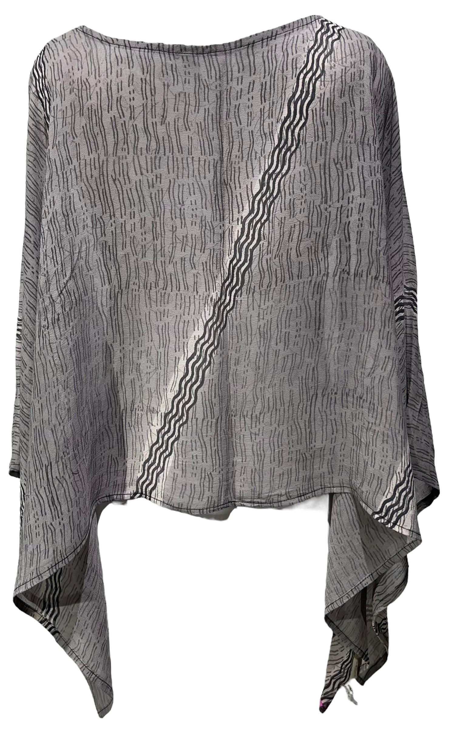 PRG4351 Sheer Avatar Pure Silk Capelet Poncho