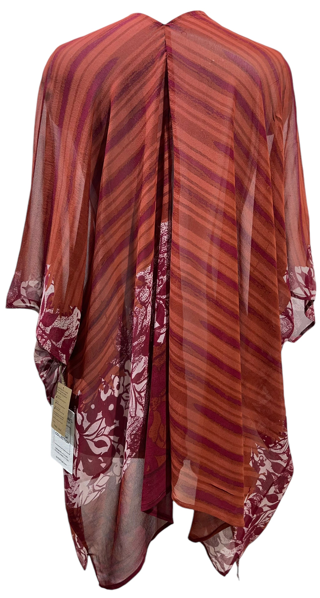 PRG5704 Sheer Wabi Sabi Pure Silk Cardigan