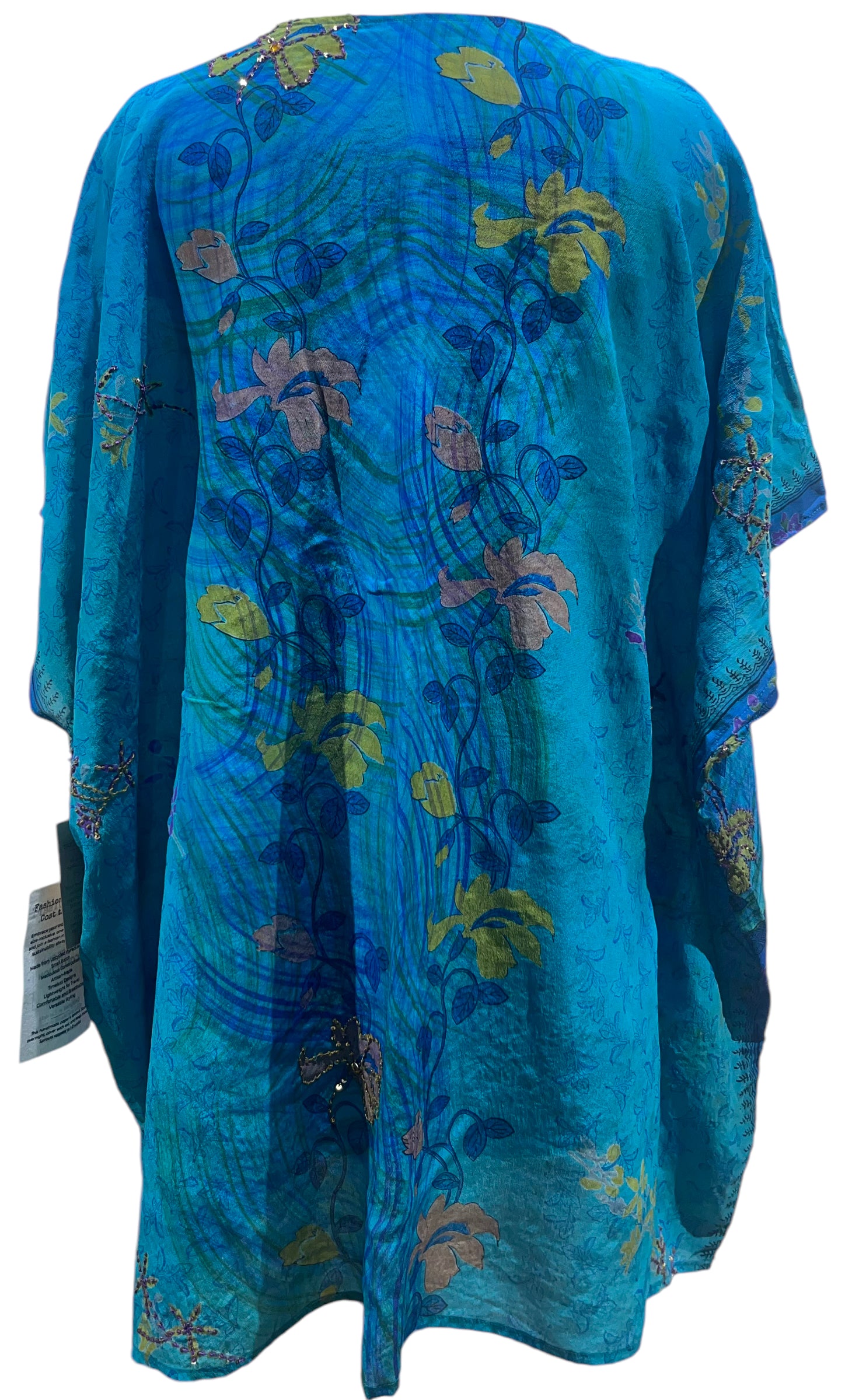 PRC5524 Wabi Sabi Pure Silk Short Kaftan Tunic