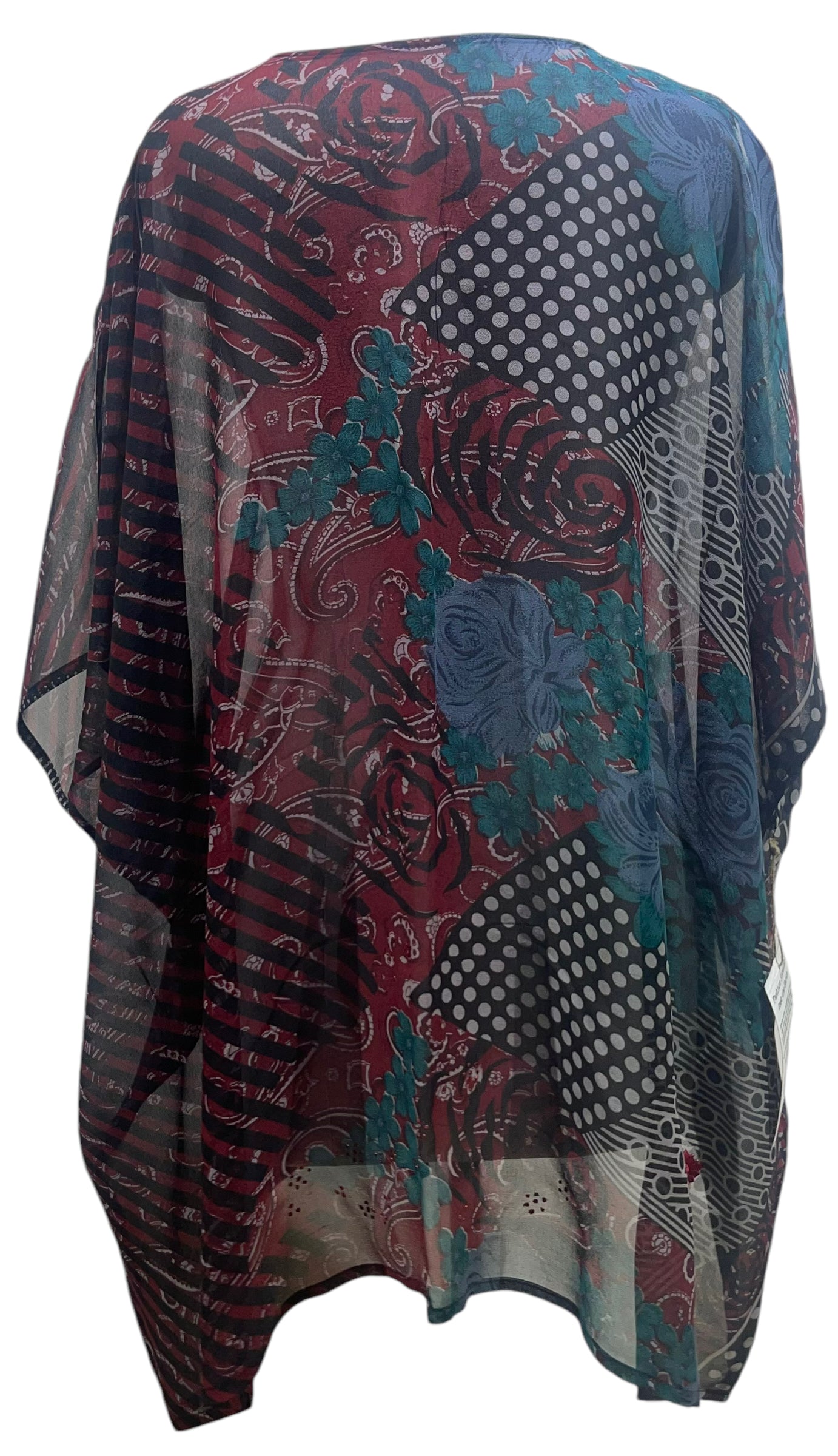 PRG5431 Sheer Avatar Pure Silk Short Kaftan Tunic