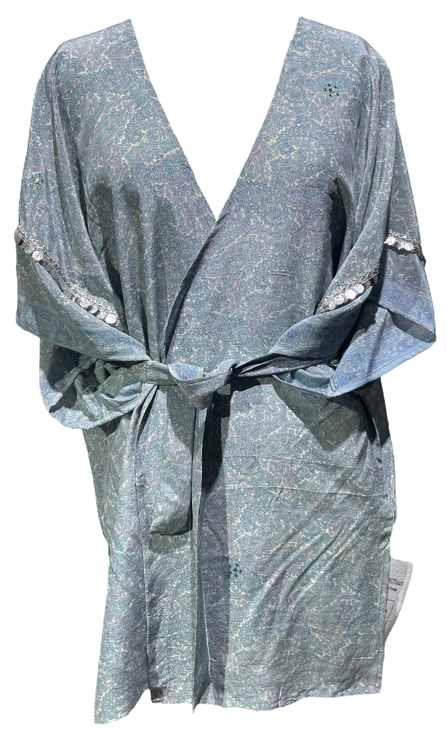 PRC4883  Avatar Pure Silk Kimono-Sleeved Jacket with Belt