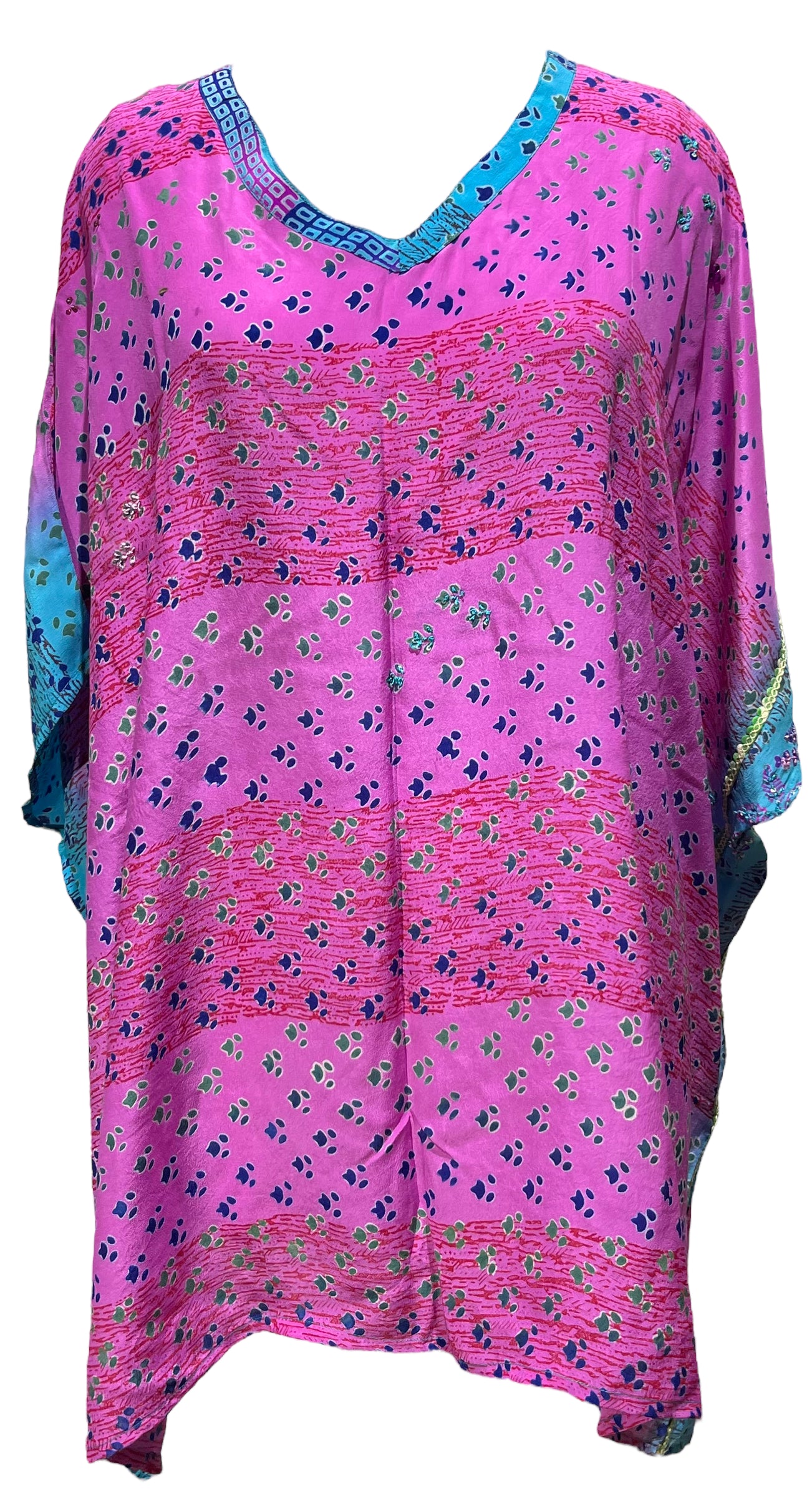 PRC5125 Avatar Pure Silk Short Kaftan Tunic