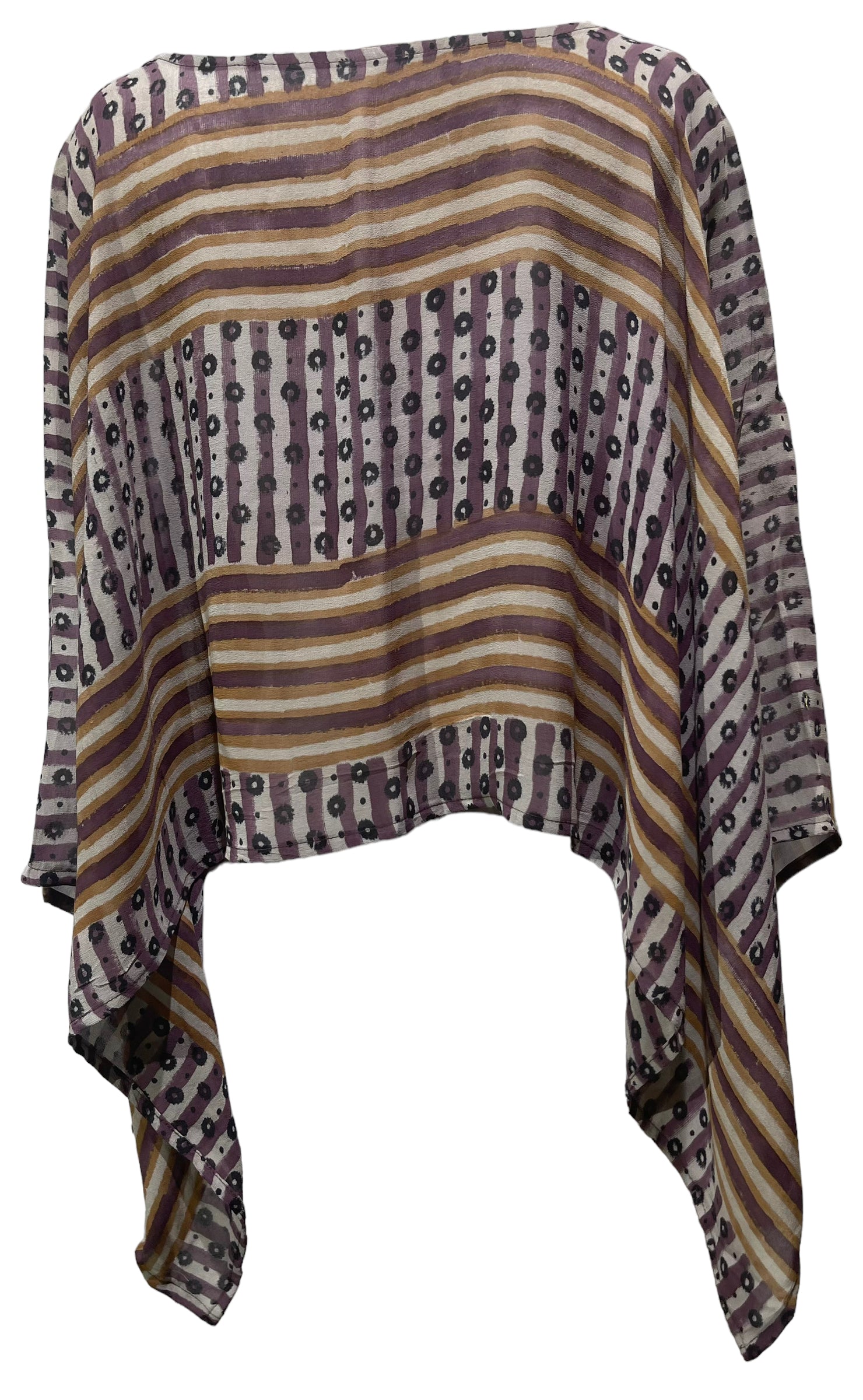 PRG4740 Sheer Wabi Sabi Pure Silk Capelet Poncho