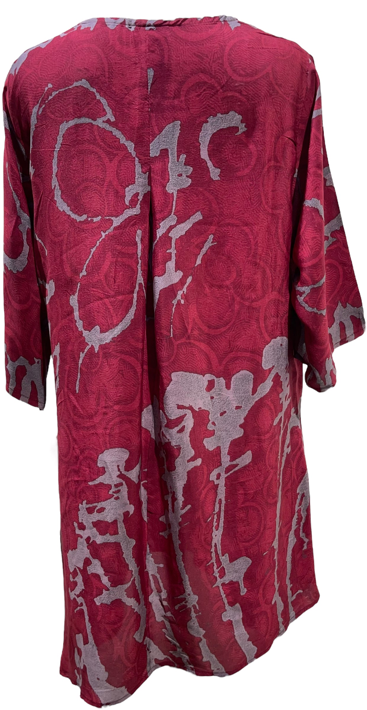 PRC5493 Wabi Sabi Pure Silk Self Pocket Tunic Dress