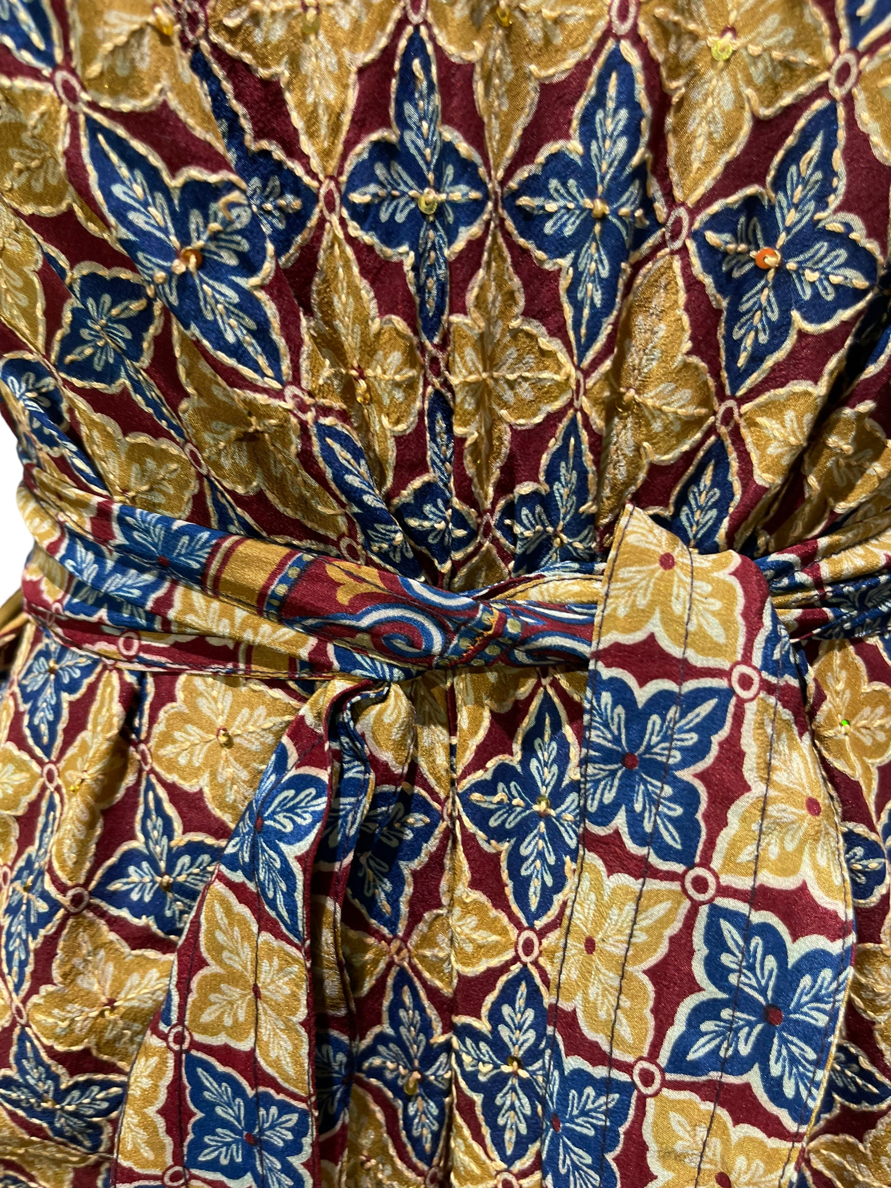 PRC3292 Avatar Pure Silk Maxi Dress with Belt