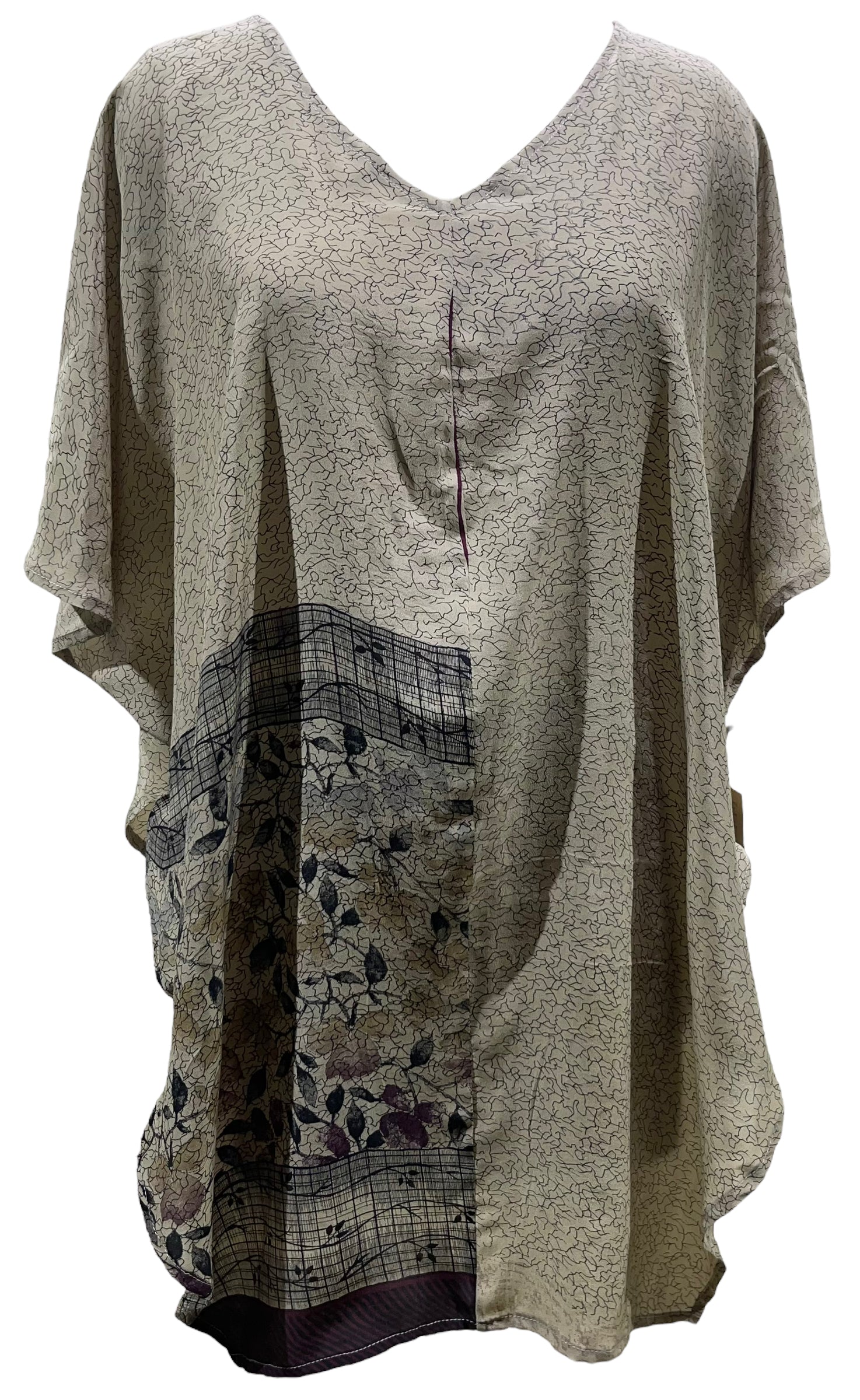 PRC4646  Wabi Sabi Pure Silk Waterfall Top